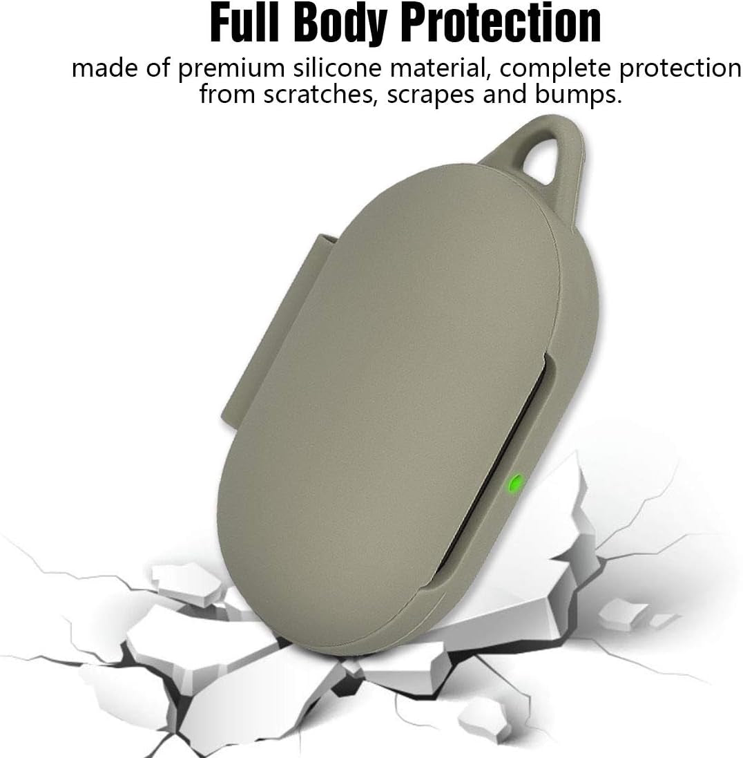 Filoto Silicone Case for Samsung Galaxy Buds plus Case/Galaxy Buds Case with Pom Pom Keychain Protective Cover Galaxy Earbuds Accessory (Olive Green)  Kerle   