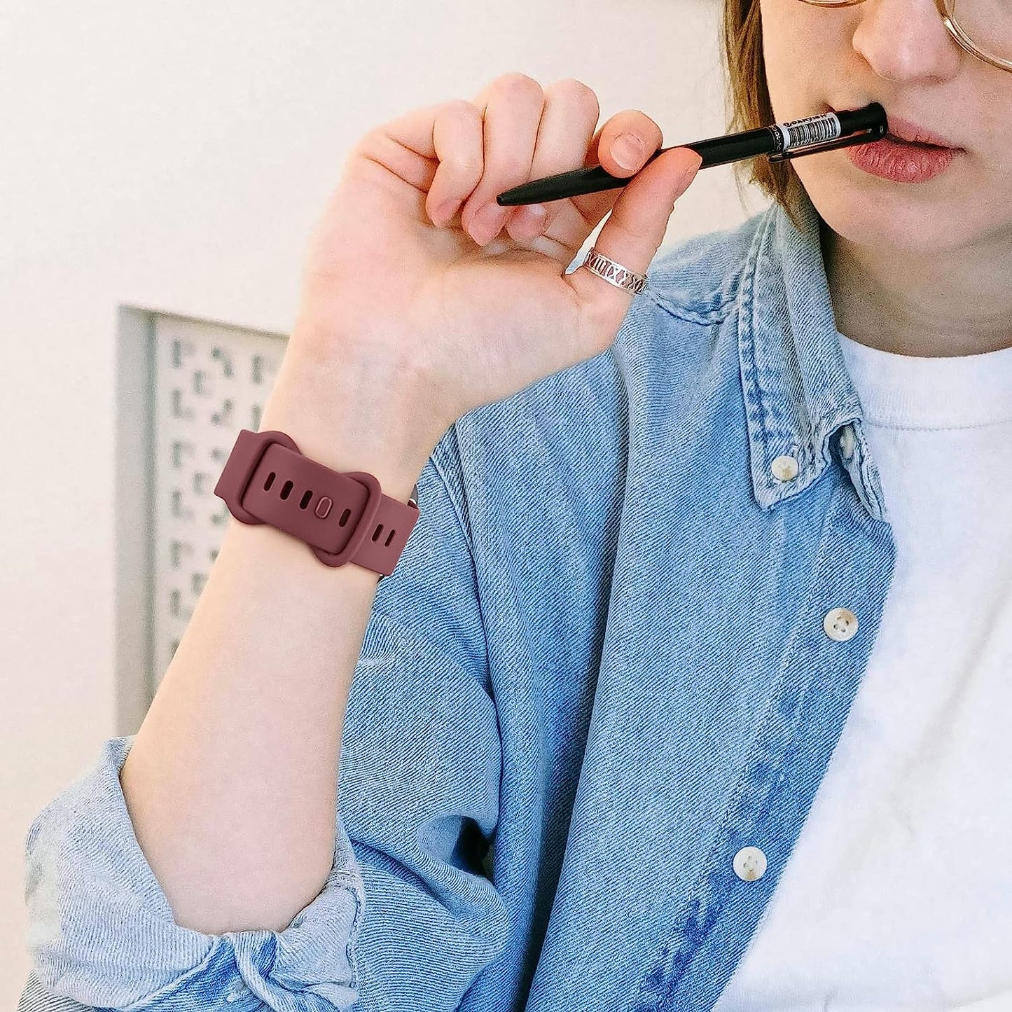 4 PACK Bands Compatible with Fitbit Sense 2 / Sense Bands/ Fitbit Versa 4/ Versa 3 Bands Women Men, Classic Soft Silicone Straps for Fitbit Sense 2 / Sense / Versa 4 / Versa 3 Smart Watch  AK   