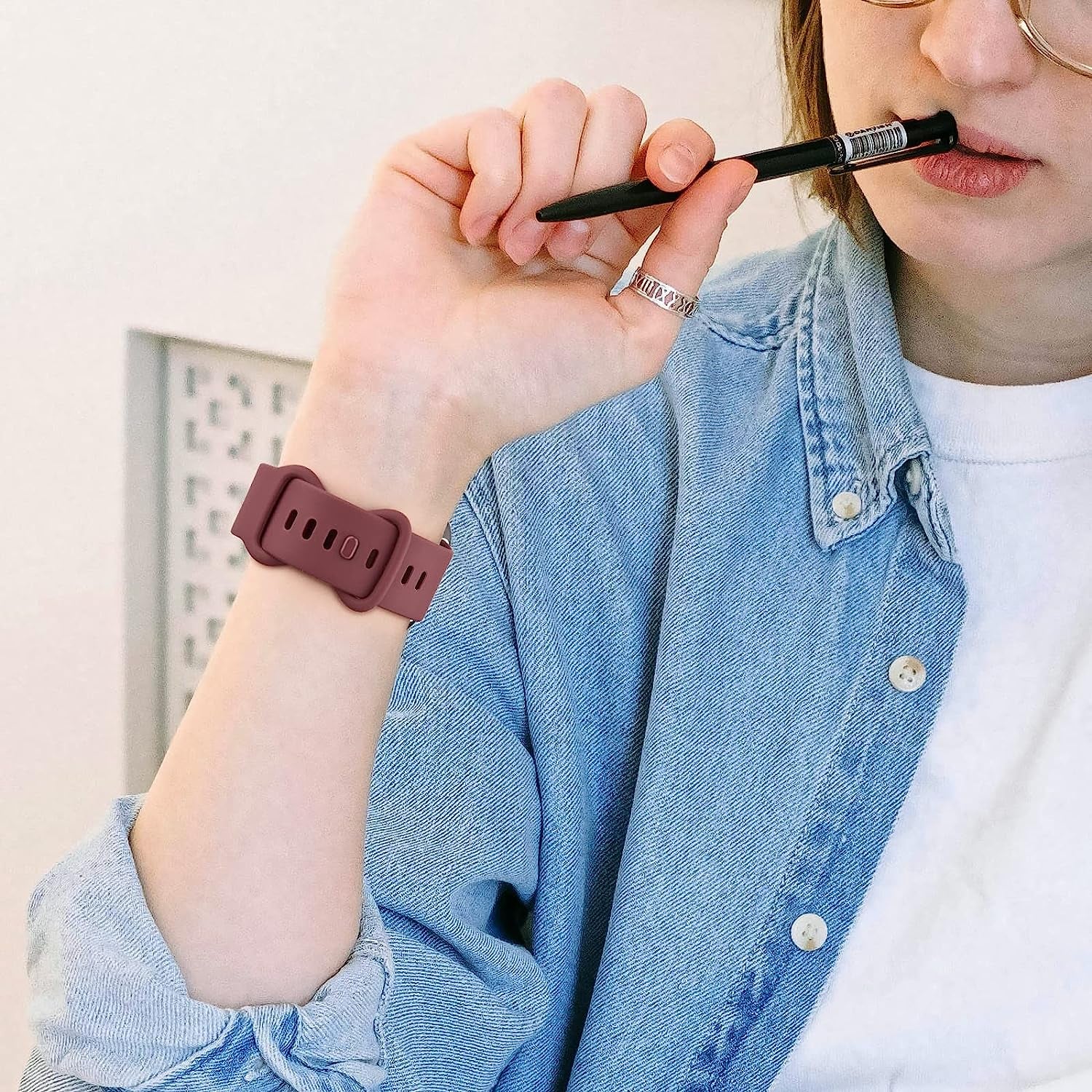 4 PACK Bands Compatible with Fitbit Sense 2 / Sense Bands/ Fitbit Versa 4/ Versa 3 Bands Women Men, Classic Soft Silicone Straps for Fitbit Sense 2 / Sense / Versa 4 / Versa 3 Smart Watch  AK   