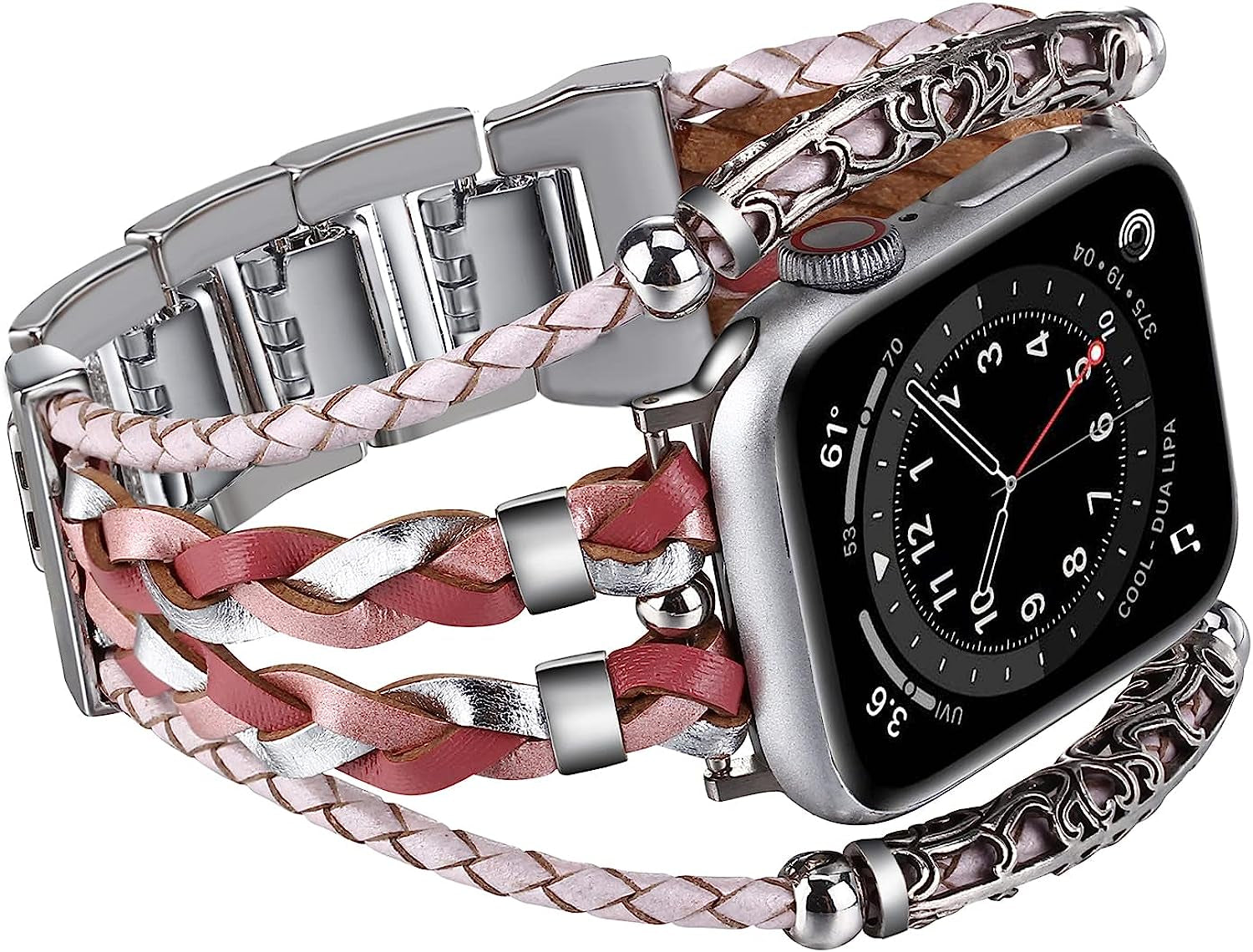 Wingoden Boho Weaving Leather Bands Compatible with Apple Watch Band Bracelets 38Mm 40Mm 41Mm 42Mm 44Mm 45Mm 49Mm for Women - Posh Leather Bracelet Multilayer Wrap Apple Watch Strap for Iwatch Band Series Ultra SE 8 7 6 5 4 3 2 1  Wingoden   