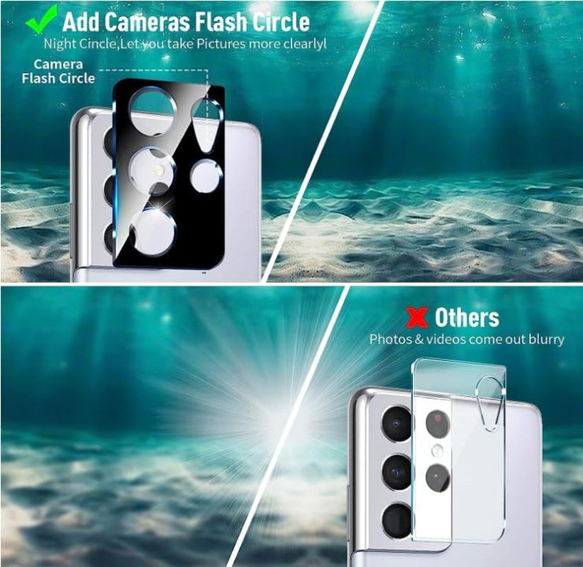 Arshek [2+2 Pack] Galaxy S21 Ultra Screen Protector, 9H Tempered Glass, Ultrasonic Fingerprint Support, 3D Curved,Hd Clear Scratch Resistant for Samsung Galaxy S21 Ultra 5G Glass Screen Protector  Arshek   