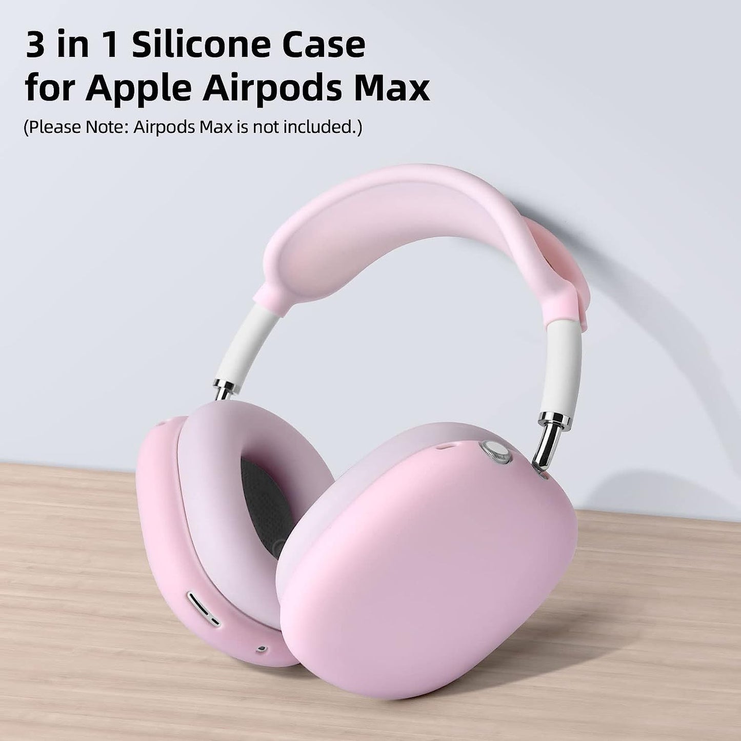 AIRSPO Airpods Max Case Cover, Silicone Case Cover for Airpods Max Headphones, Anti-Scratch Ear Pad Cover/Headband Cover for Apple Airpods Max, Airpod Max Accessories (Pink)…  AIRSPO   
