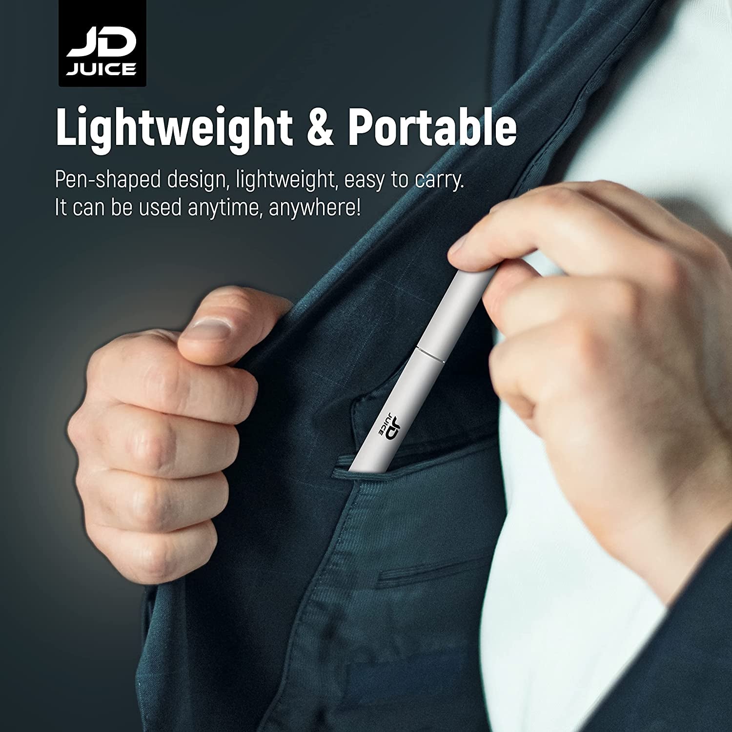 2 Pack - Airpods Cleaning Kit Earbud Cleaning Kit - Phone Cleaning Kit In-Ear Headphones Cleaning Pen Tool, Portable 3-In-1 Laptop Cleaning Kit Electronic Cleaner with a Sponge, Metal Pen Tip  JD-ECP-WHT2   