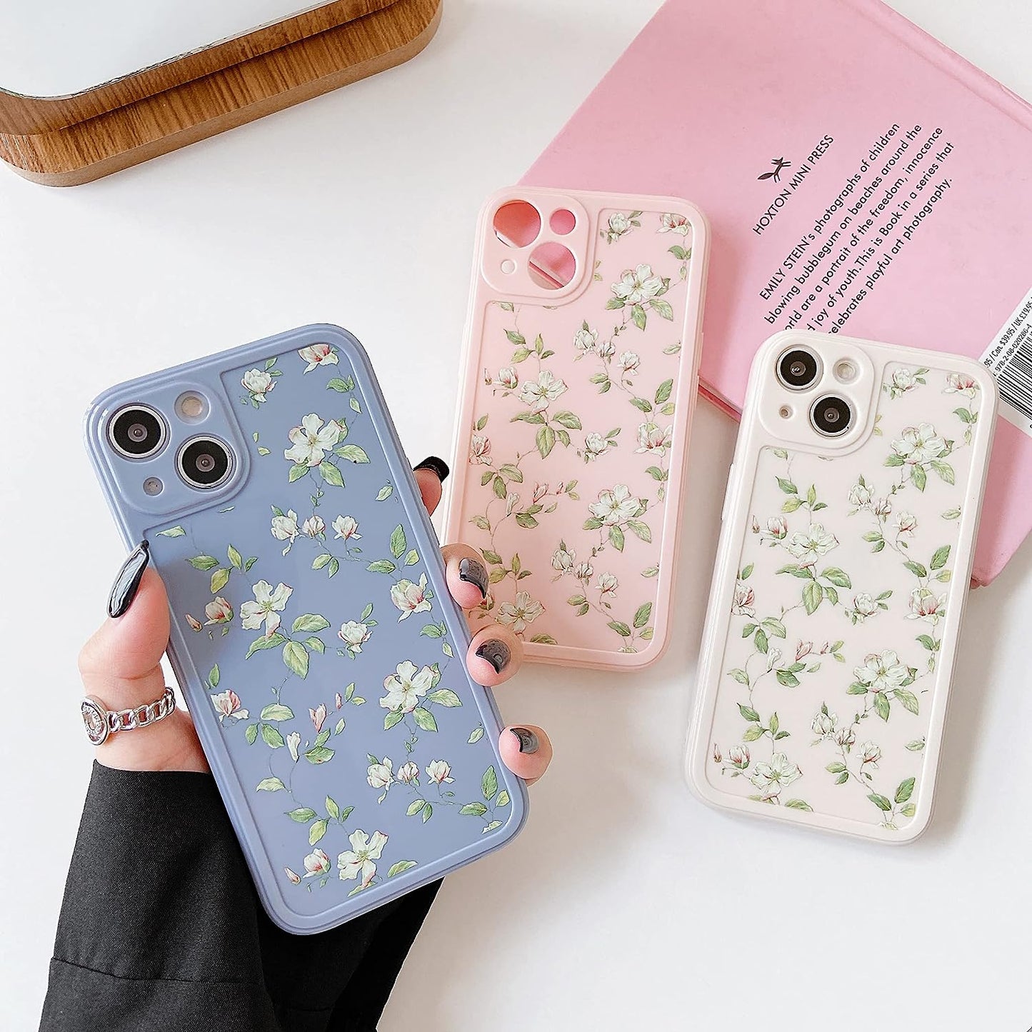 ZTOFERA Compatible with Iphone 13 Case for Girls Women, Floral Flower Pattern Design Silicone Case, Slim Shockproof TPU Protective Bumper Case Cover for Iphone 13,Beige  ZTOFERA   