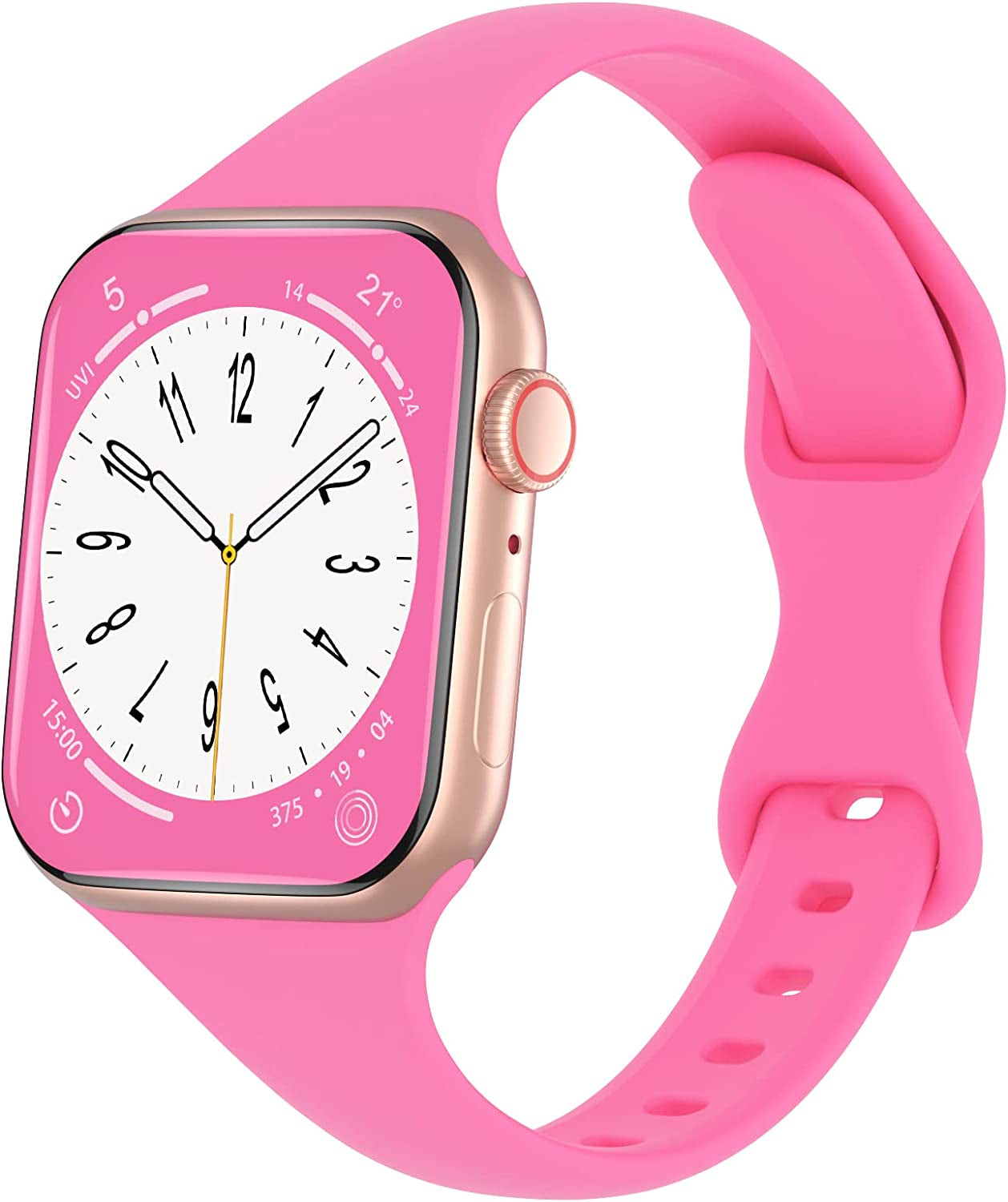 DYKEISS Sport Slim Silicone Band Compatible for Apple Watch Band 38Mm 42Mm 40Mm 44Mm 41Mm 45Mm 49Mm, Thin Soft Narrow Replacement Strap Wristband for Iwatch Ultra Series 8/7/SE/6/5/4/3/2/1 Women Men  DYKEISS   