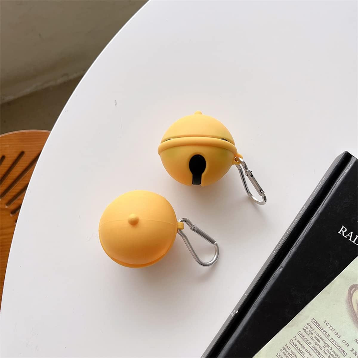Cute Silicone Earbuds Case Cartoon Headphones Cover Fit Designed for Galaxy Buds2 Pro (2022) /Galaxy Buds 2 (2021) /Samsung Galaxy Buds Live (2020) /Galaxy Buds Pro (2021) (Bell)  HENJI   