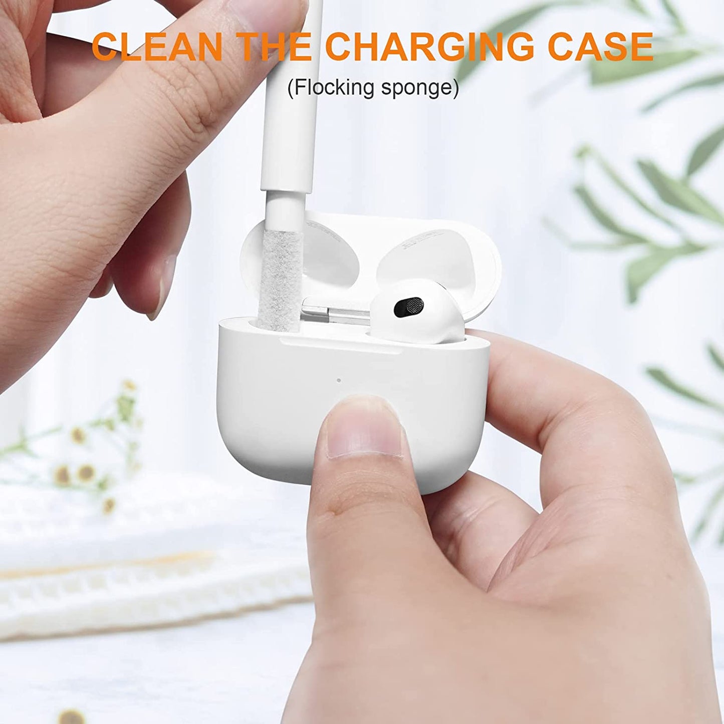 SUPFINE (2 in 1) for Airpod Case Cover, Soft Silicone Protective and Airpod Cleaner Kit Compatible with Airpods 2Nd Generation Charging Case (Light Matcha)  SUPFINE   