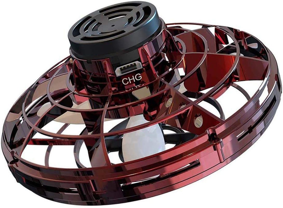 Taosmart Ifly Flying Spinner Mini Drone UFO Toy for Kids Hand Controlled Operated Ball Popular Gift Spinning and Fly like Boomerang with Led Light Dark  Taosmart Red  