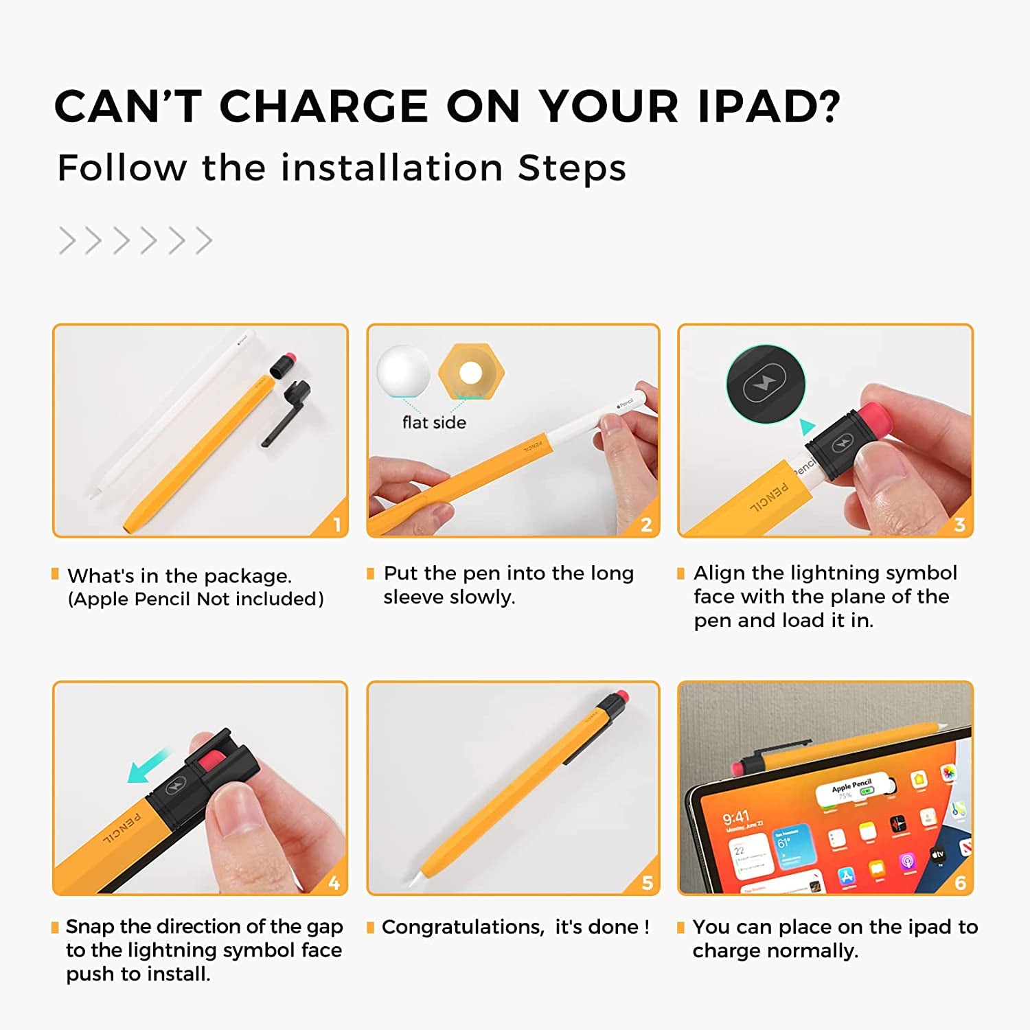 TRONWIN Ipencil Case for Apple Pencil 2Nd Generation Sleeve Silicone Protective Cover Perfect Grip Skin Classic Design with Sturdy Clip Compatible with Apple Pencil 2Nd Generation (Classic)  TRONWIN   