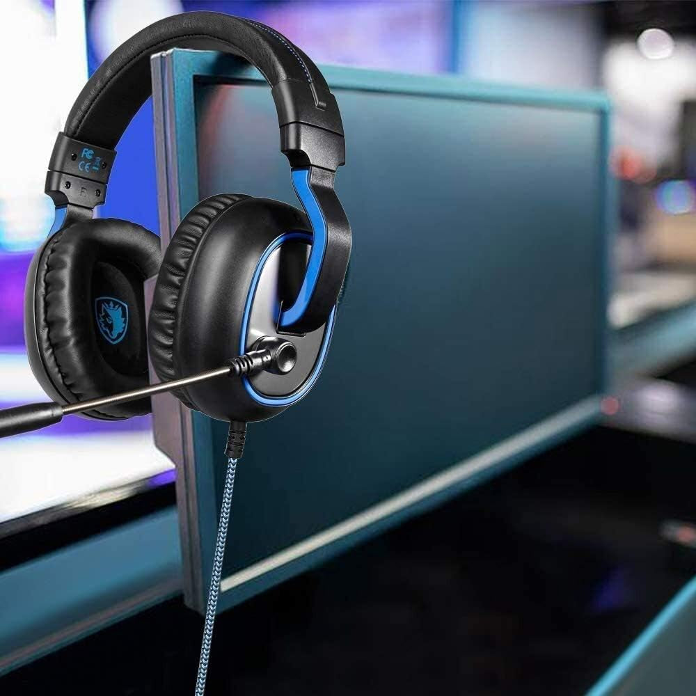 YHLZ Gaming Headset, Gaming Headset 3.5Mm Stereo Over-Ear Headphone with Adjustable Microphone Volume Control Noise Canceling for PC Laptop Smart Phone  Rivia   