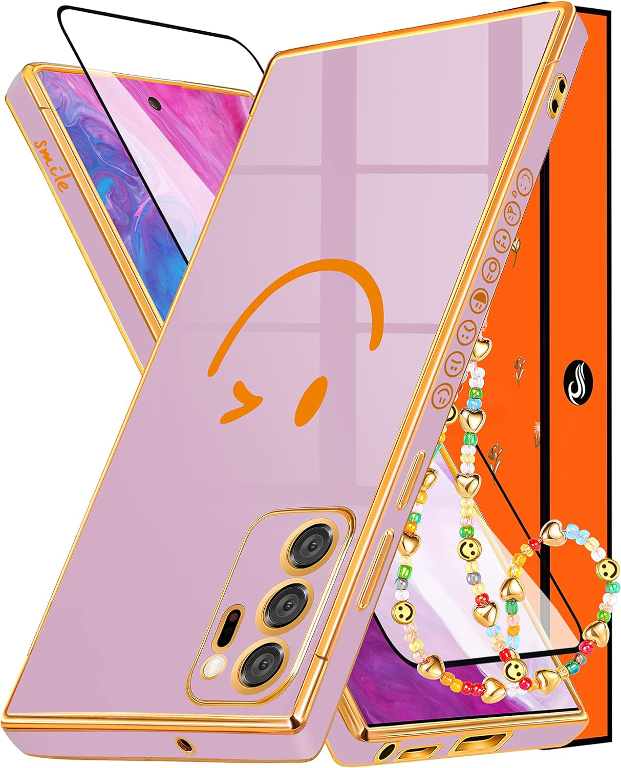 Coralogo for Samsung Galaxy Note 20 Ultra Case Butterfly for Women Girls Girly Pretty Phone Cases Cute Blue Gold Plating Butterflies Design with Screen Aesthetic Cover for Galaxy Note 20 Ultra 5G 6.9"  Coralogo For Galaxy Note 20 Ultra-Purple  