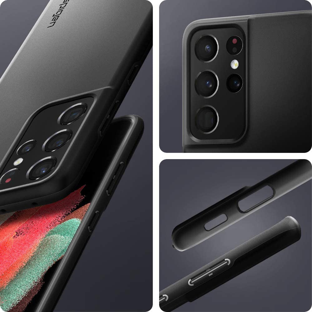 Spigen Thin Fit Designed for Galaxy S21 Ultra Case (2021) - Black  Spigen   