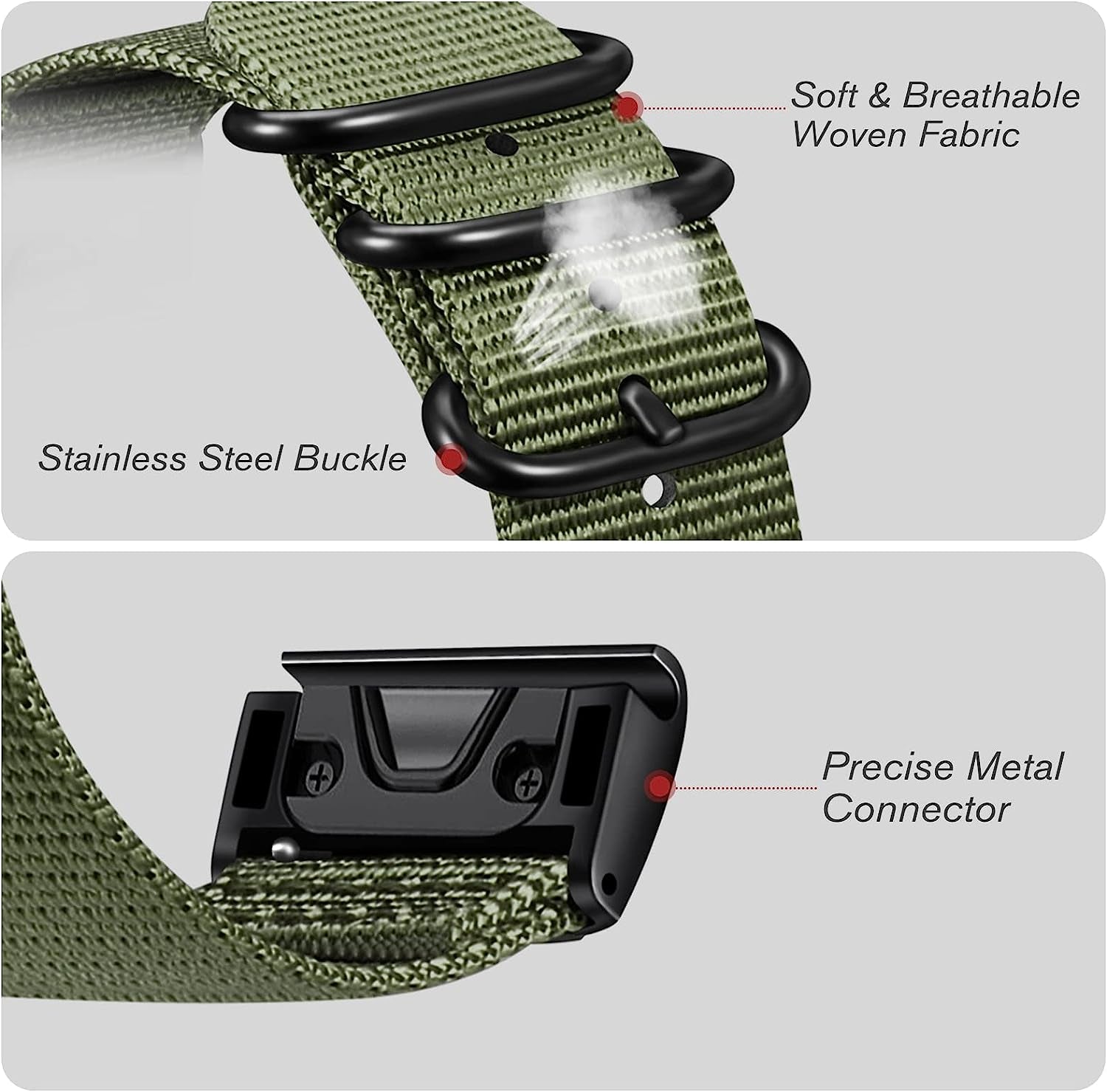 Fintie 20Mm Band Compatible with Garmin Fenix 7S / Fenix 6S / Fenix 5S, Quickfit Soft Woven Nylon Sport Strap Compatible with Garmin Fenix 5S Plus/Fenix 6S Pro/Sapphire/Descent Mk2S Smartwatch  FINTIE   