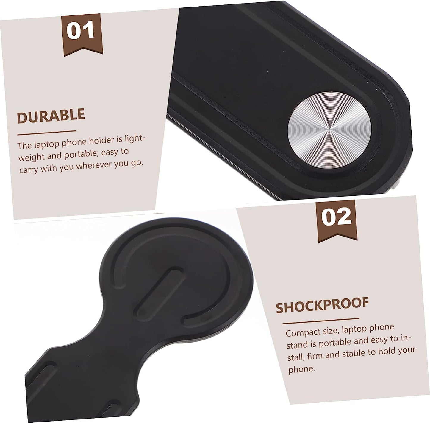 VILLFUL Mobile Phone Expansion Bracket Laptop Phone Mount Phone Holder Monitor Stands Mobile Laptop Stand Laptop Magnetic Phone Holder Laptop Phone Holder Magnetic Laptop Arm for Phone Abs  VILLFUL   