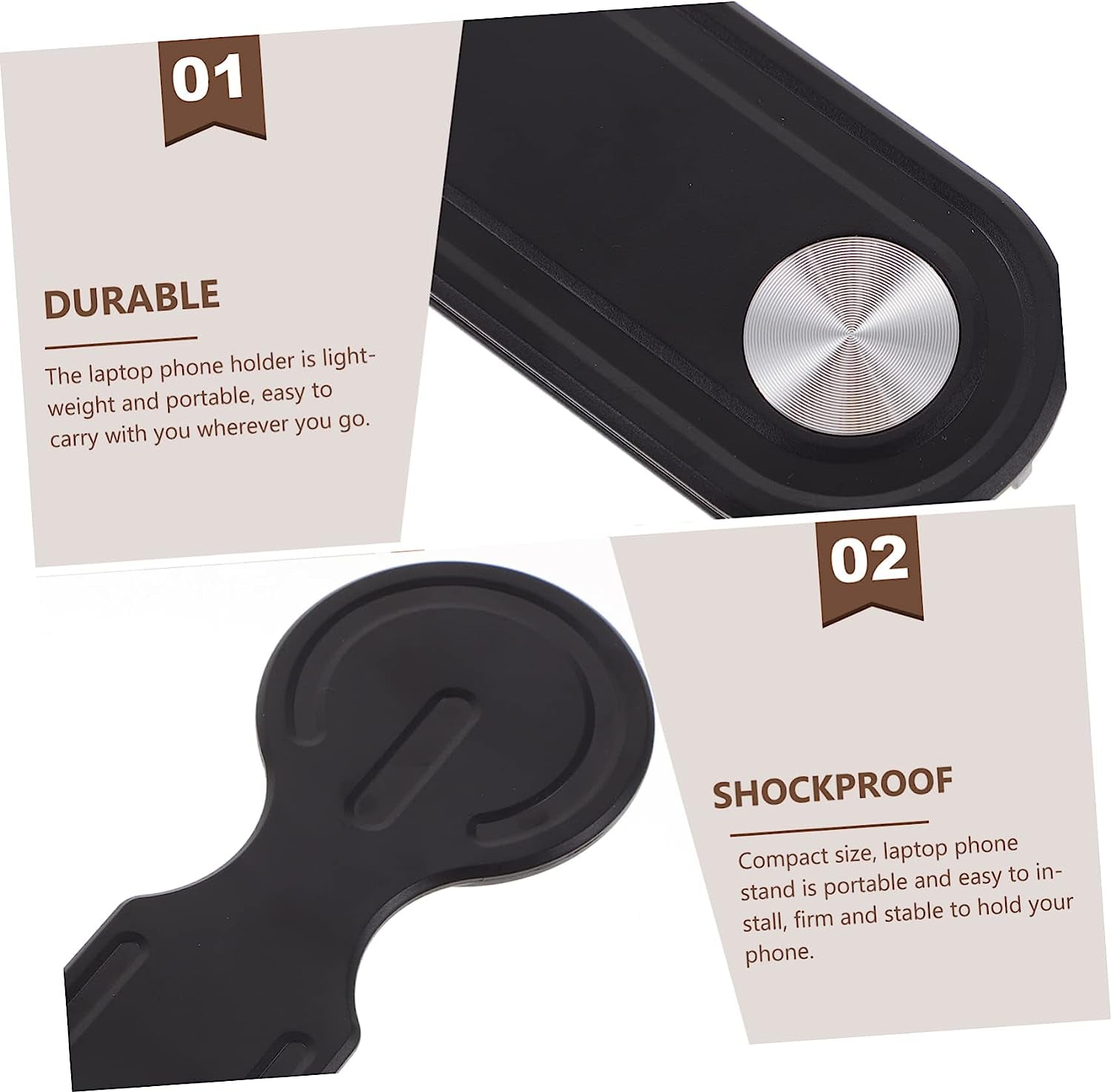 VILLFUL Mobile Phone Expansion Bracket Laptop Phone Mount Phone Holder Monitor Stands Mobile Laptop Stand Laptop Magnetic Phone Holder Laptop Phone Holder Magnetic Laptop Arm for Phone Abs  VILLFUL   