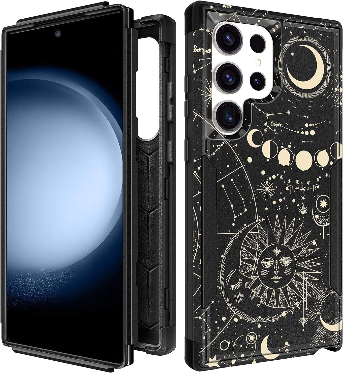 Plakill for Samsung Galaxy S22 Ultra Case Heavy Duty Protective Designer Strawberry Drop Tested Cute Cases for Men Women Girls Shockproof Protection Rugged Bumper Phone Cover for S22 Ultra 6.8"  Plakill Constellation  