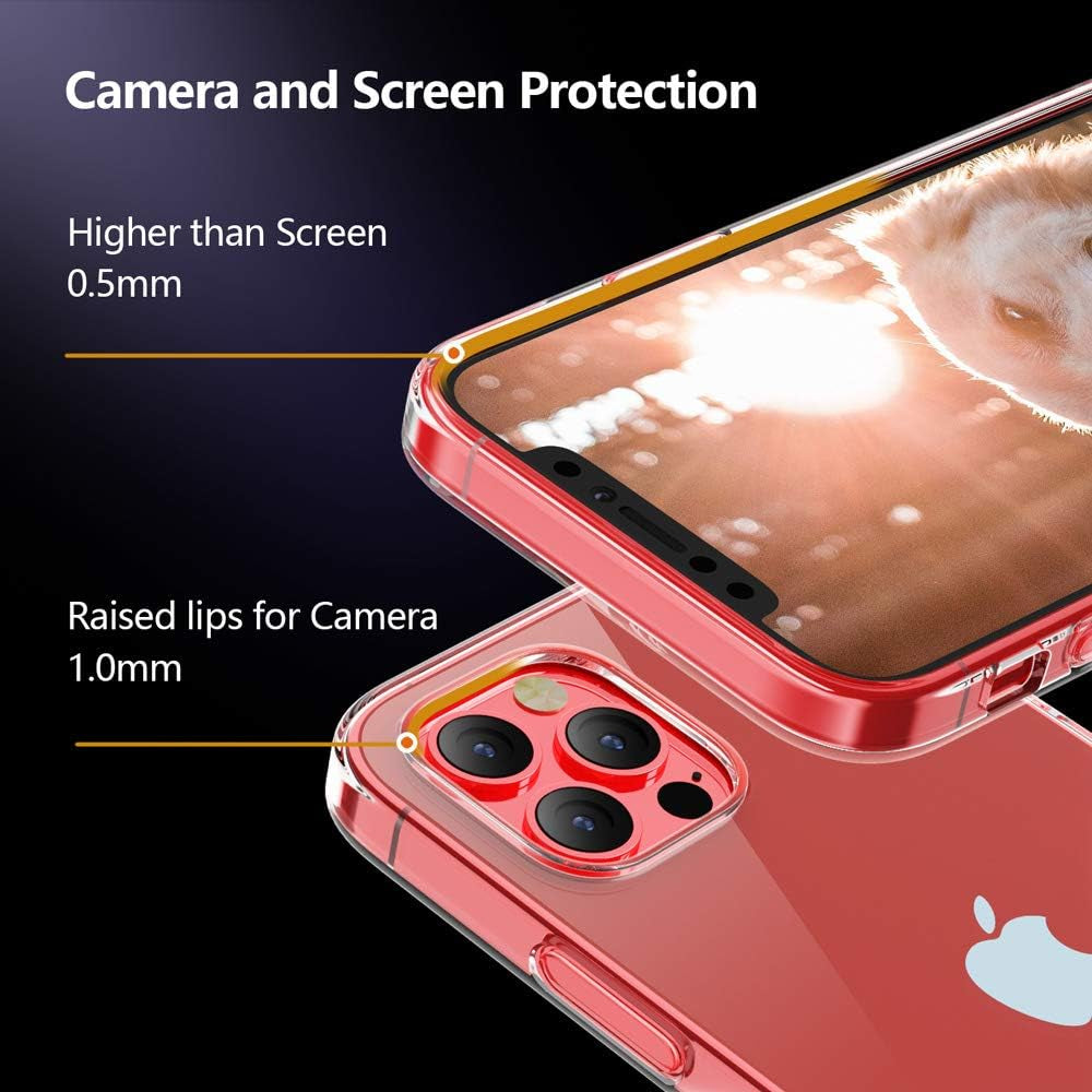 KEEPCA Clear Case for Iphone 12,Slim Thin Soft Skin Silicone Flexible TPU Rubber Gel Lightweight Shockproof Anti-Scratch Protective Case Cover for Iphone 12 Pro,Crystal Clear  KEEPCA   