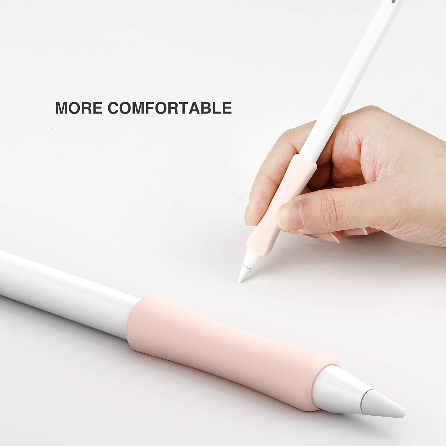 3 Pack Ipencil Grips Case Cover Silicone Sleeve Holder Compatible with Apple Pencil 2Nd Generation, Ipad Pro 11 12.9 Inch 2018(White, Pink, Purple)  Litumfen   