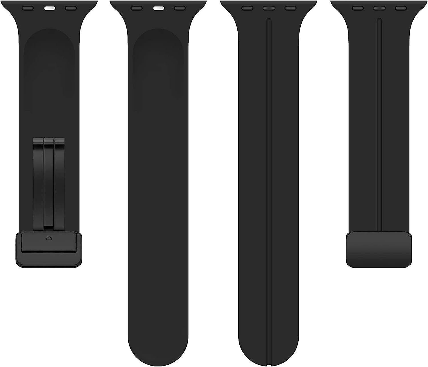 For Apple Watch Band 41Mm 40Mm 38Mm Women Men, Iwatch Bands Silicone Magnetic Bracelet Wristband Sport Band for Apple Watch Series 8 7 Series SE 2Nd Generation SE 6 5 4 3 2 1 Strap  SOLOLUP   