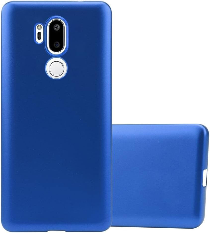 Cadorabo Case Compatible with LG G7 Thinq in Metallic Grey - Shockproof and Scratch Resistant TPU Silicone Cover - Ultra Slim Protective Gel Shell Bumper Back Skin  Cadorabo Metallic Blue  