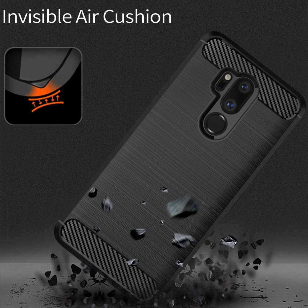 DONGDEAR Case for LG G7 Thinq Case Soft Skin Silicone,Lg G7 Phone Case, Slim Thin Flexible TPU Scratch Resistant Rubber Shockproof Protective Cases Cover for LG G7(Brushed Blue)  DONGDEAR   