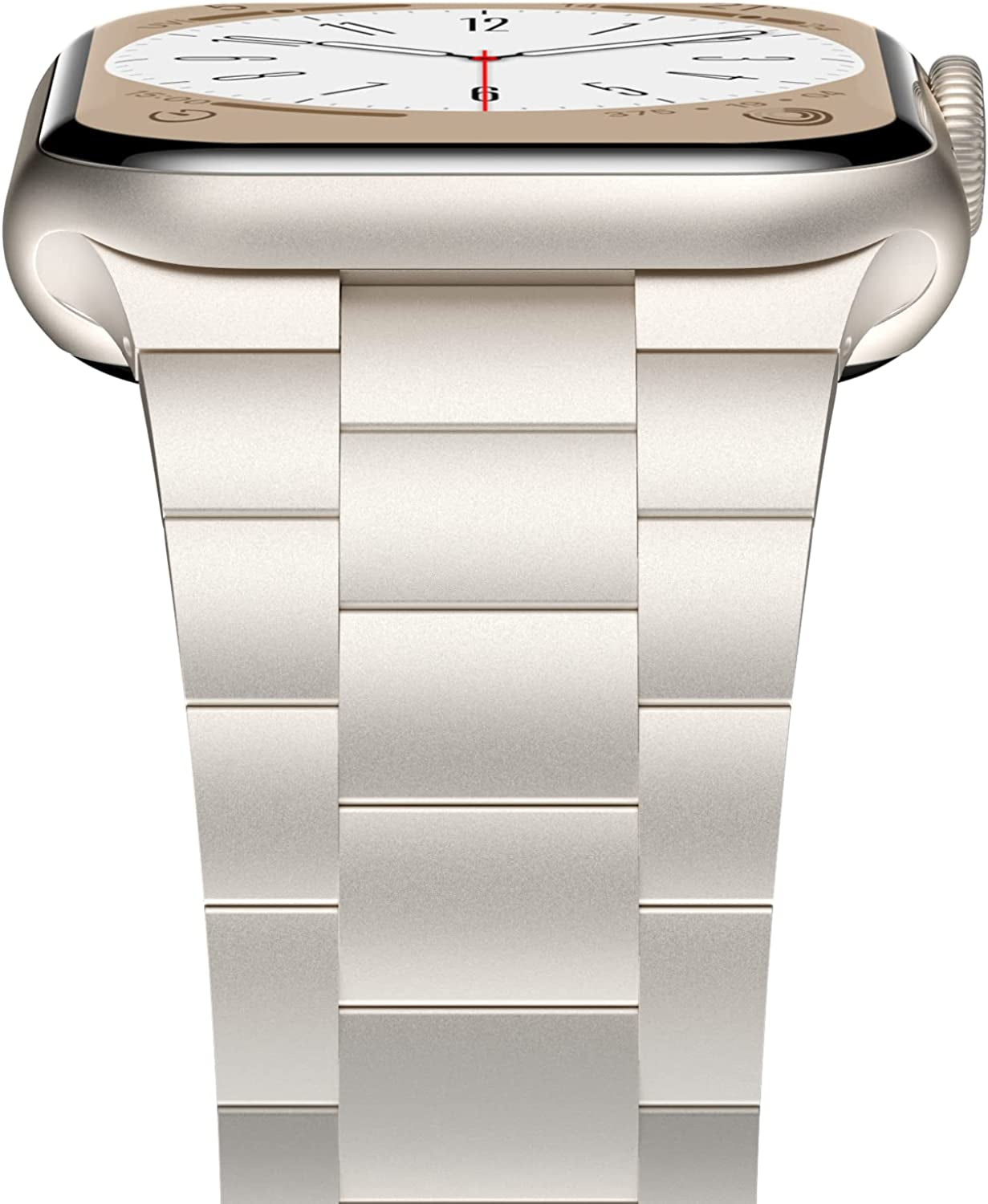 Iiteeology Compatible with Apple Watch Band 42Mm 44Mm 45Mm 49Mm 38Mm 40Mm 41Mm, Upgraded Solid Business Stainless Steel Band for Apple Iwatch Ultra SE Series 8 7 6 5 4  iiteeology Starlight 49mm/45mm/44mm/42mm 