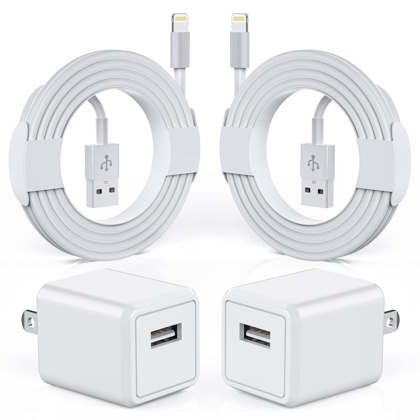 Iphone Charger, 2Pack[Apple Mfi Certified]Apple Charger Fast USB Wall Charger Travel Plug Block with Lightning Cable Iphone Charger Cord Quick Charging for Iphone 14/13/12/11 Pro/Xs Max/Xr/8/7/6S/Ipad  GOOD EVER TRADING LTD   