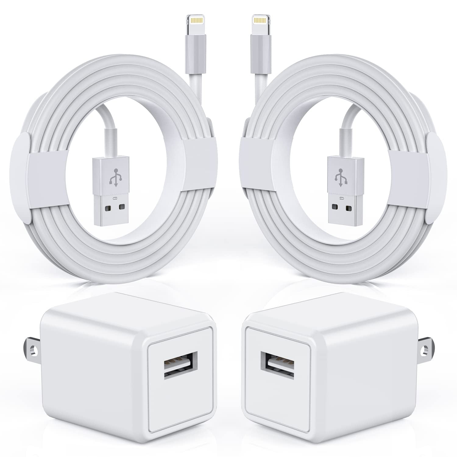 Iphone Charger, 2Pack[Apple Mfi Certified]Apple Charger Fast USB Wall Charger Travel Plug Block with Lightning Cable Iphone Charger Cord Quick Charging for Iphone 14/13/12/11 Pro/Xs Max/Xr/8/7/6S/Ipad  GOOD EVER TRADING LTD   