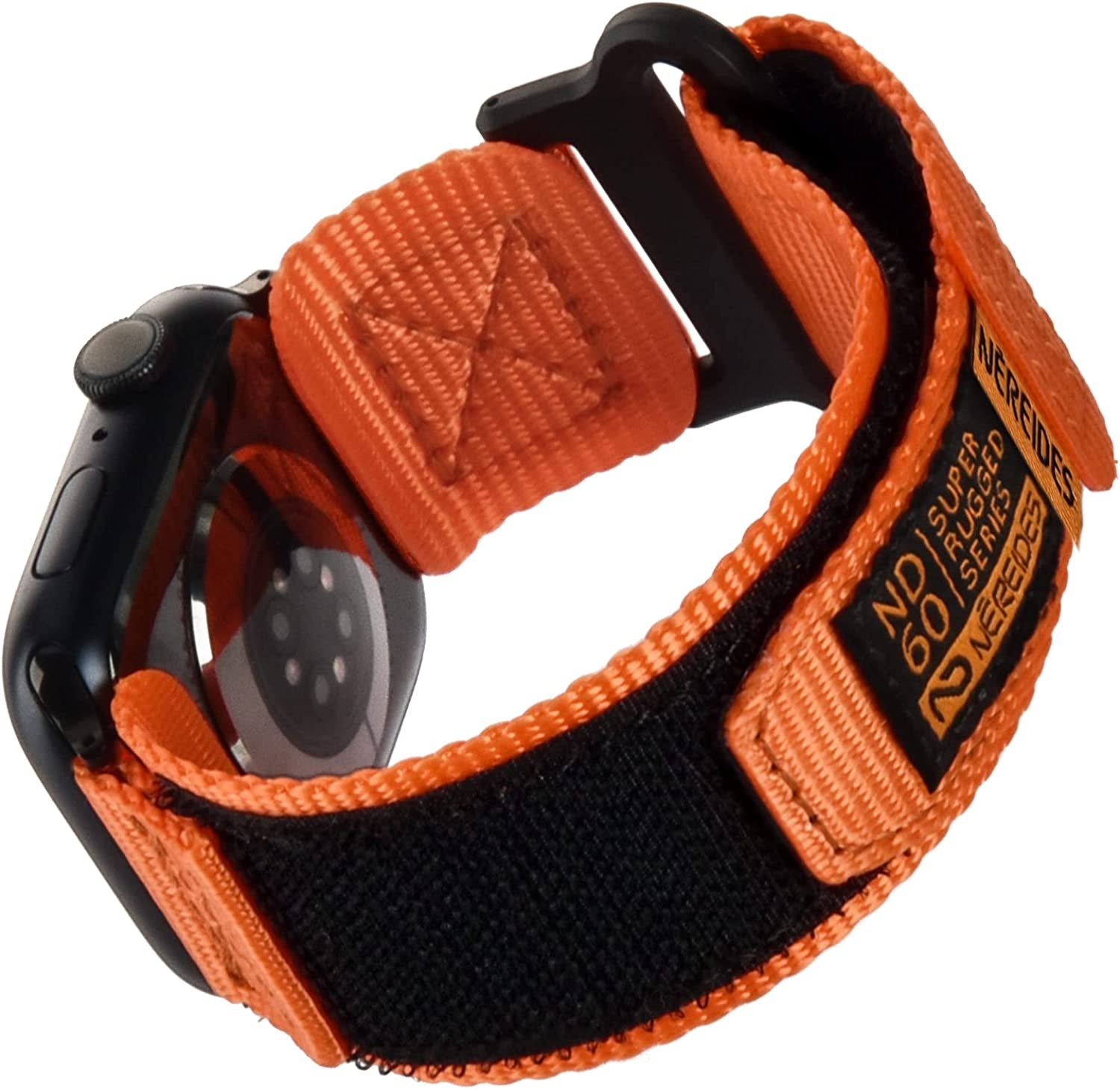 Nereides Compatible with Apple Watch Band Series 8/7/6/5/4/3/2/1/Se/Ultra, Nylon Sports Strap with Woven Design for 49Mm 42Mm/44Mm/45Mm 38Mm/40Mm/41Mm  Nereides Orange 49mm XL 