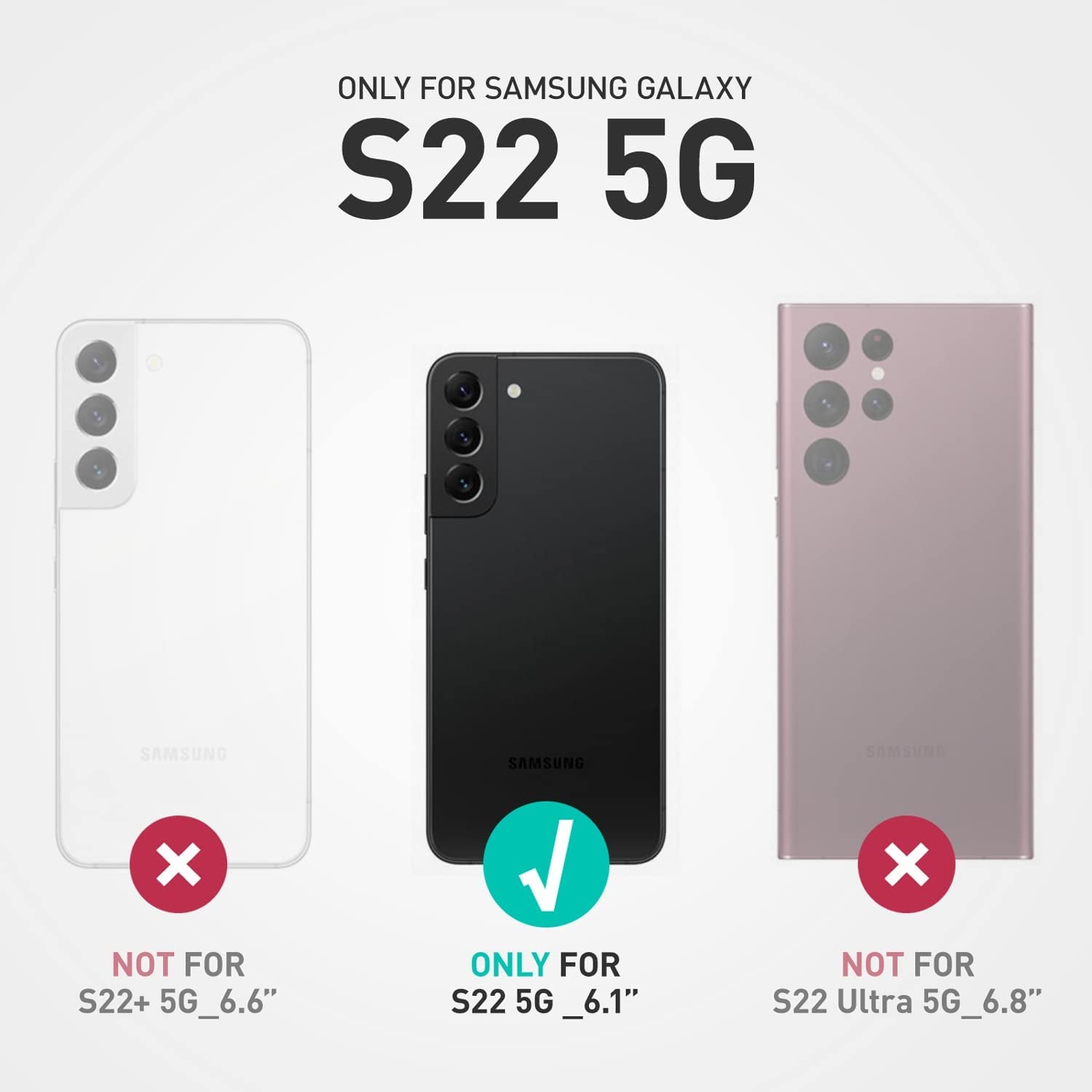 Supcase Unicorn Beetle Pro Series Case for Samsung Galaxy S22 5G (2022 Release), Full-Body Dual Layer Rugged Belt-Clip & Kickstand Case without Built-In Screen Protector (Black)  SUPCASE   