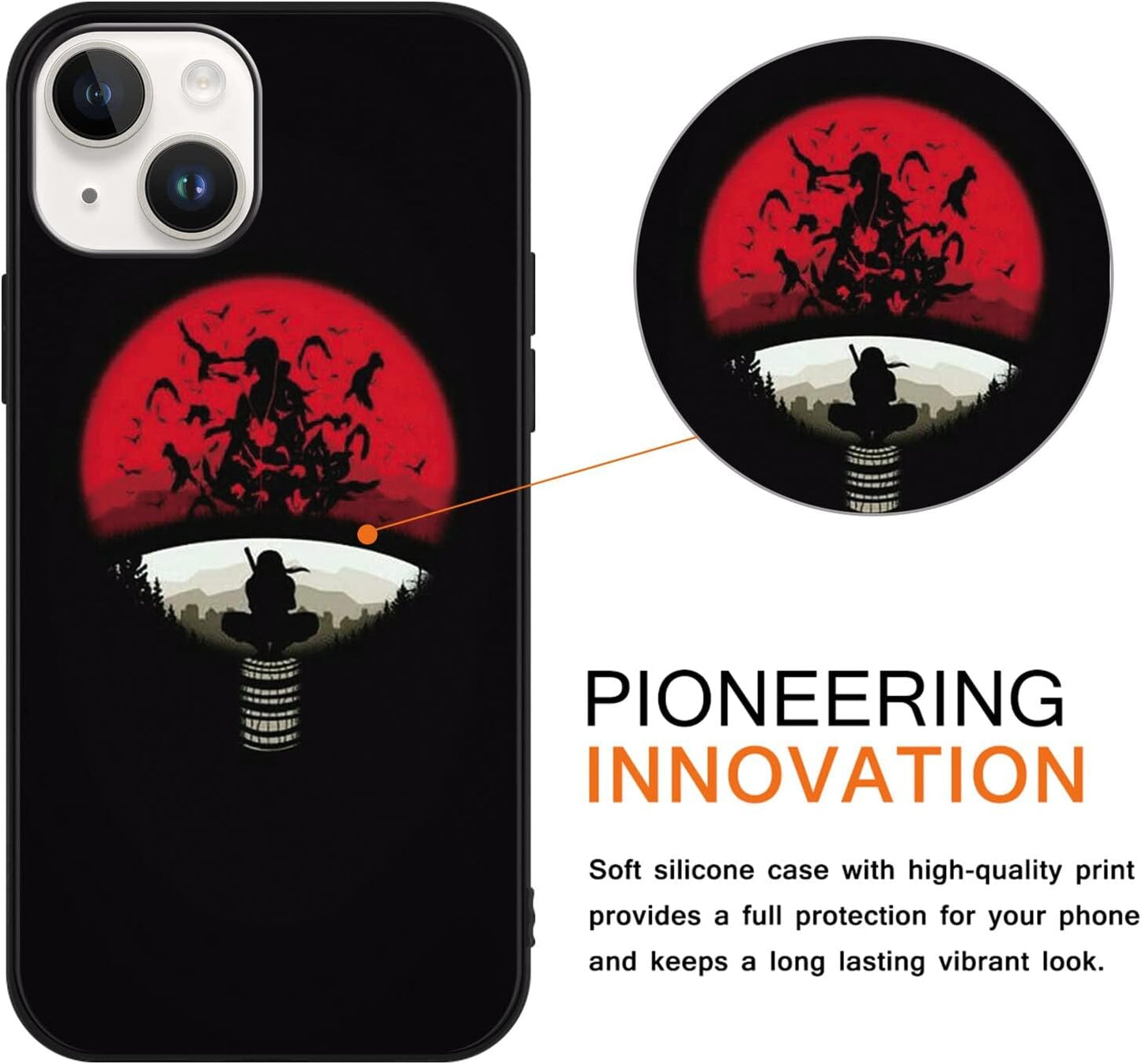 [2 Pack] Japanese Anime Phone Case for Iphone 13 Mini Case 5.4", Cool Manga Character Design Pattern Cases, Comics Cartoon Silicone Case for Men Boys Women Girls, Soft TPU Funda Para Iphone13 Mini, 1  ZXT US   