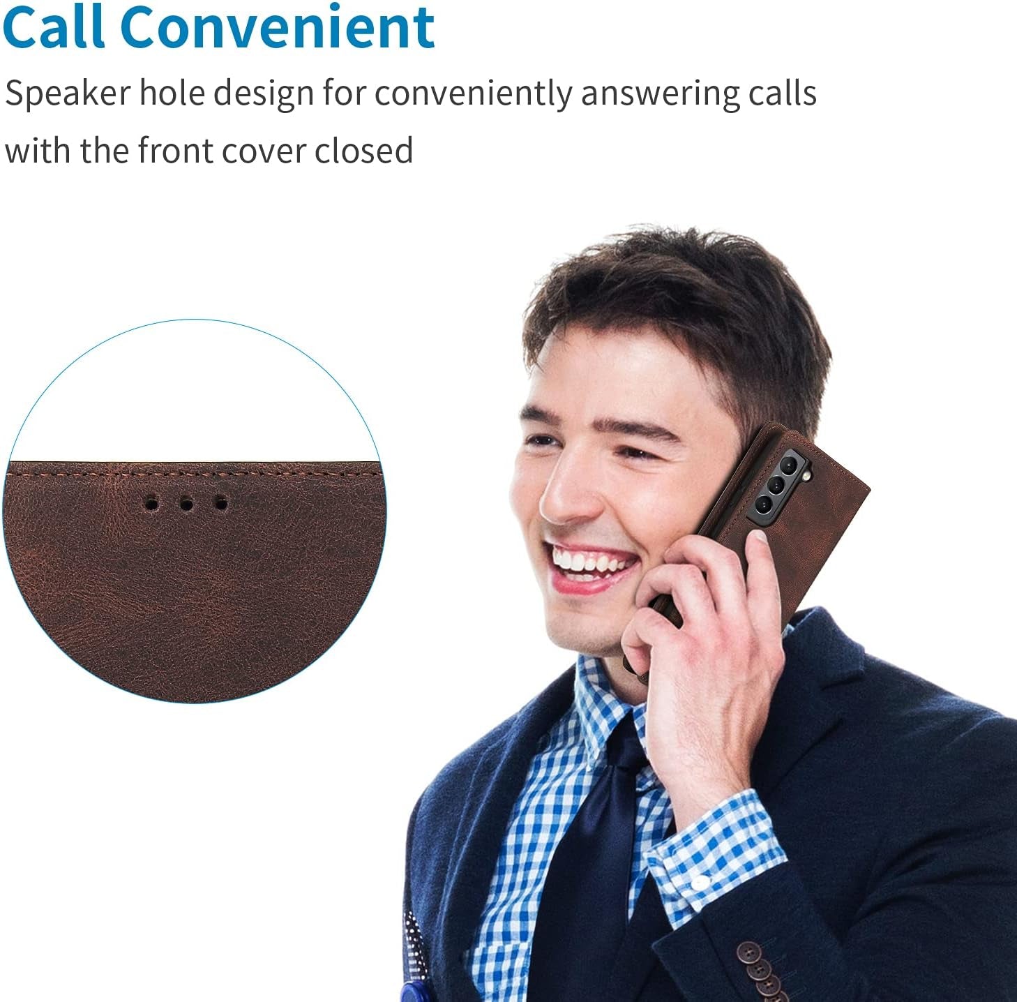 ZZXX Samsung Galaxy S21 Case Wallet with Card Holder Kickstand Magnetic Soft Leather Flip Fold Case for Samsung Galaxy S21 Wallet Case(Coffee-6.2 Inch)  ZZXX   