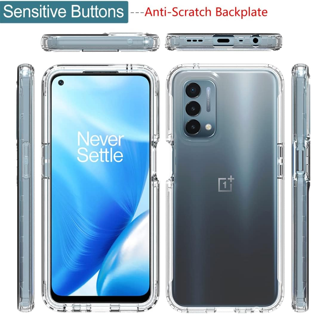 Zoeirc Case for Oneplus Nord N200 5G Case, Oneplus N200 DE2117 Case with Tempered Glass Screen Protector, Soft 360 Full Body Shockproof Bumper Crystal Clear Case Cover for Oneplus Nord N200 (Clear)  Zoeirc   