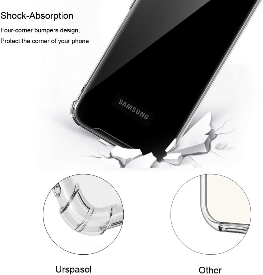 Urspasol for Google Pixel 4A Case (Not Fit 4A 5G) with Tempered Glass Screen Protector Crystal Clear Ultra Slim Lightweight Cover Shock-Absorption Bumper Transparent Shockproof  Urspasol   