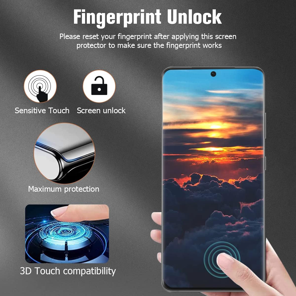 [2+2 Pack] Samsung S21 Ultra Screen Protector, 9H Tempered Glass Include 2 Pack Camera Lens Protector,Ultrasonic Fingerprint Support, 3D Curved, Bubble-Free Glass Screen Protector, for Samsung Galaxy S21 Ultra (6.8 Inch)  MAXVITAVELA   