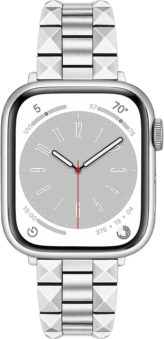 Trumirr Band for Apple Watch Series 8 7 SE (2Nd Gen) 40Mm Starlight Women, Fine Stainless Steel Watchband Replacement Strap for Iwatch SE Series 8 7 6 5 4 3 2 1  TRUMiRR   