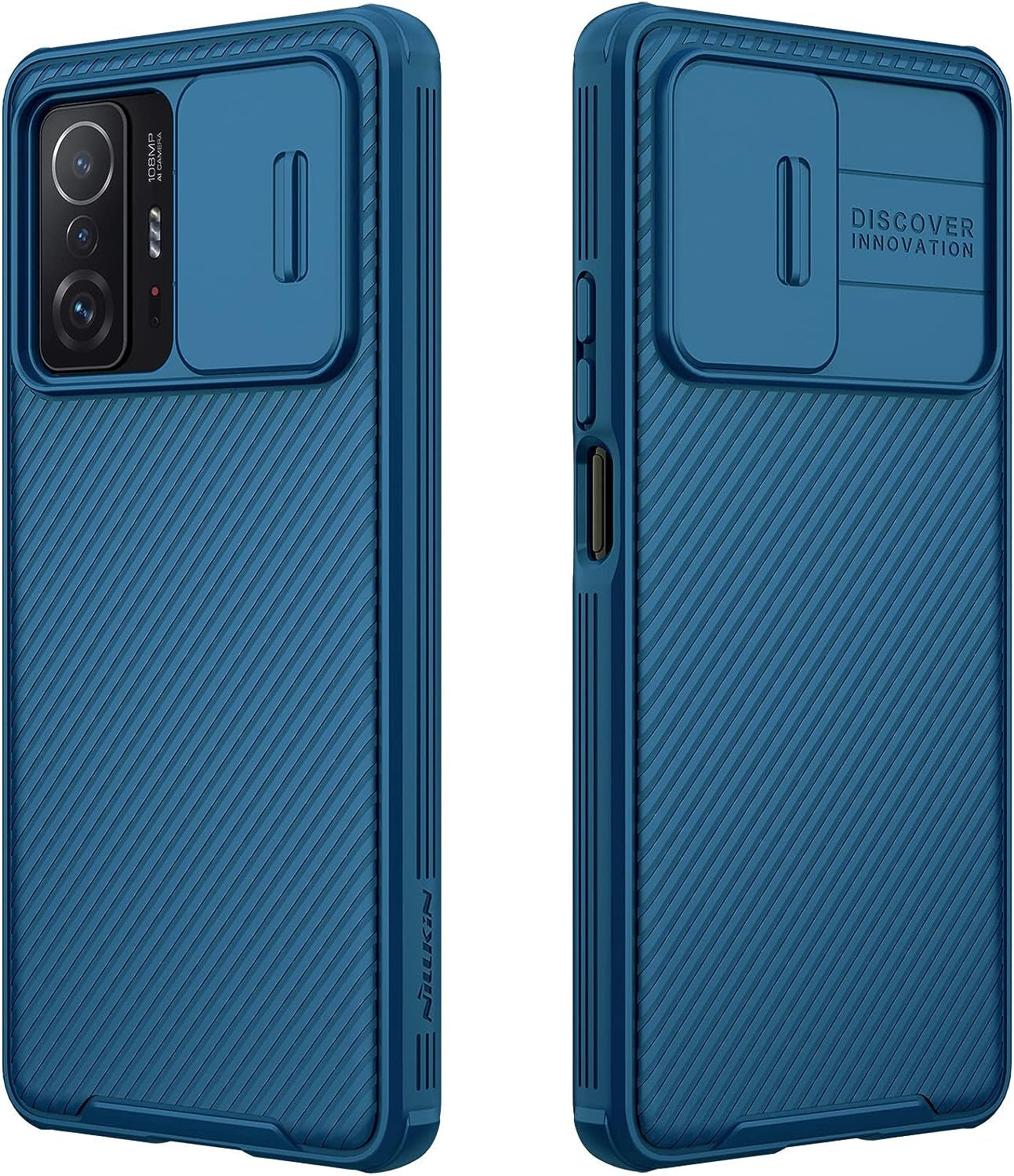 WVOZWWO for Xiaomi Mi 11T Case Mi 11T Pro Cover, Nilkkin Camshield Pro Slim Case Protective Cover with Camera Protector Hard PC and TPU Ultra Thin Anti-Scratch Phone Case for Mi11T/Mi 11T Pro (Black)  Grand Eletronics Blue  