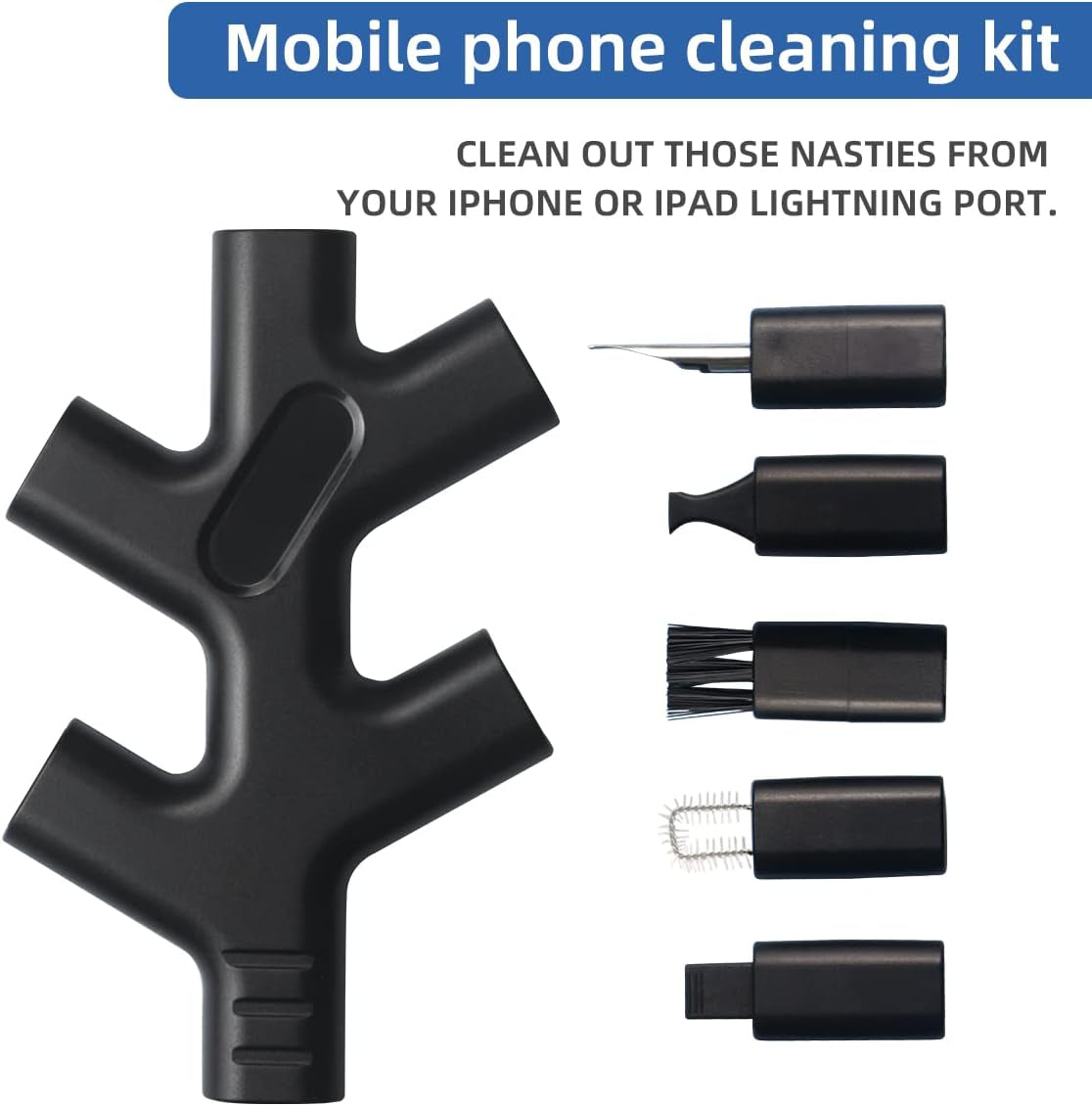 BAIRUTONG Iphone Cleaning Kit,Iphone Charging Port Cleaning Tool,Restore Tool for Ipad Pro Watch Cell Phone Charging Port  BAIRUTONG   