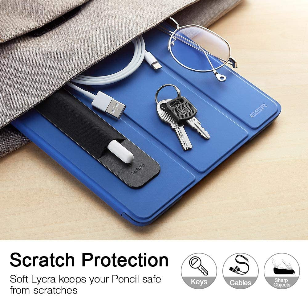 ESR Pencil Holder Compatible with Pencil (1St and 2Nd Gen), Elastic Pocket [Stylus Pens Protected and Safe] Pouch Adhesive Sleeve Attached to Case for Stylus Pens - Black  Electronic Silk Road Corp   
