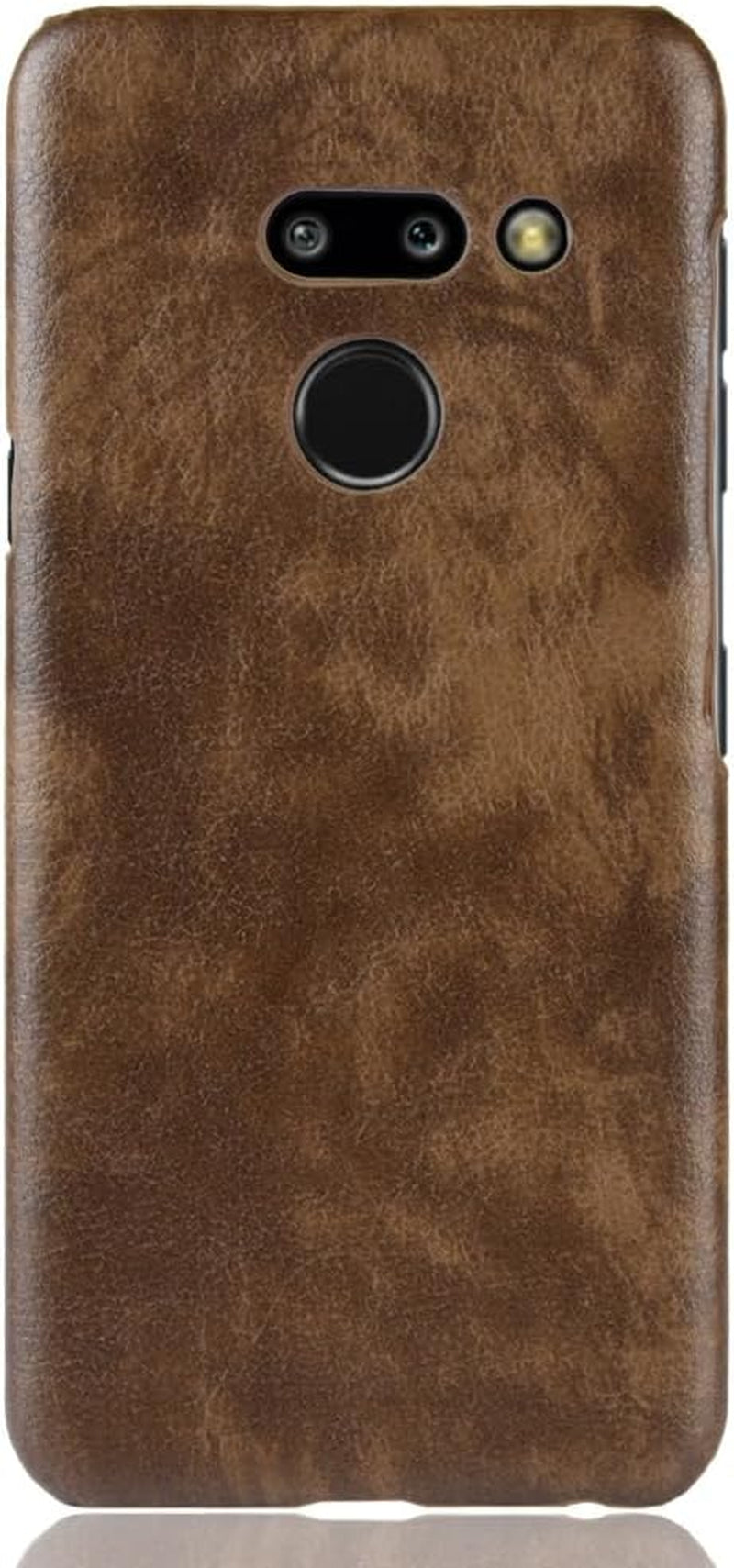 Phone Case for LG G8 Thinq Case, [PU Leather]+[Hard Plastic] for LG G8 Thinq Protector Case, Non-Slip Shockproof for LG G8 Thinq Phone Cover Red  Generic Brown Lg G8 Thinq 