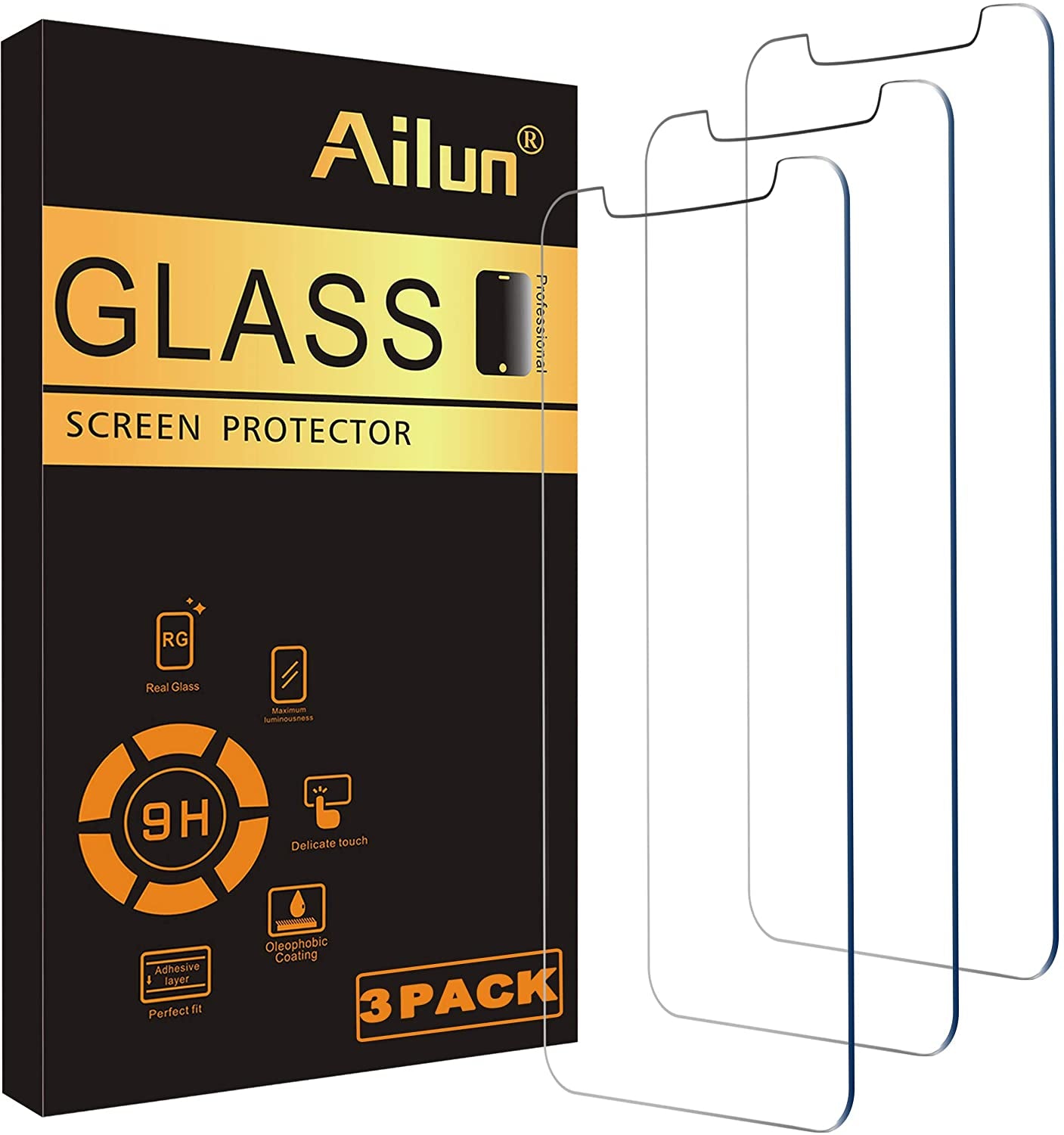 Ailun Glass Screen Protector Compatible for Iphone 11/XR,6.1 Inch 3 Pack Tempered Glass  Siania   