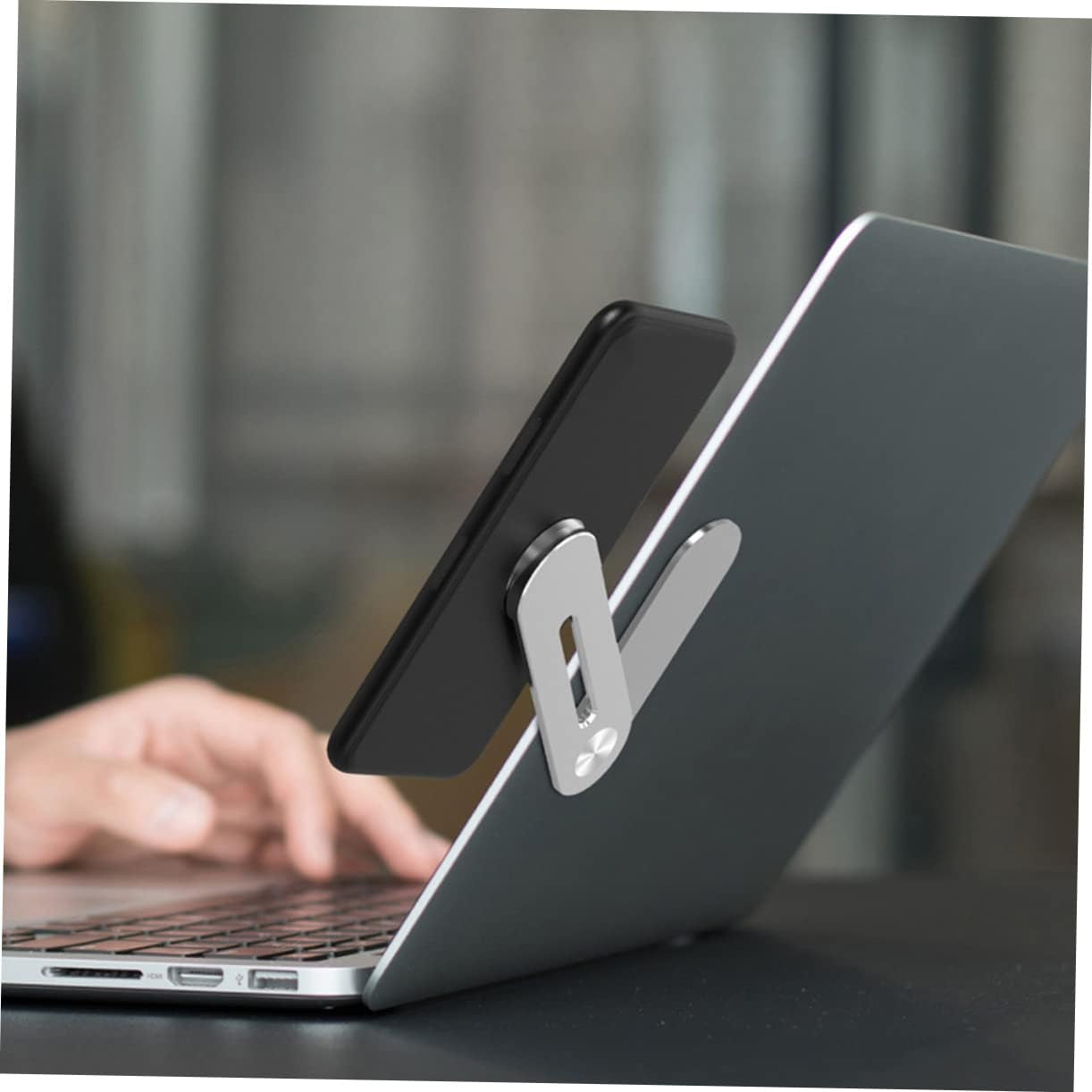 UKCOCO Mobile Phone Holder Stand for Laptop Collapsible Laptop Stand Laptop Mobile Stand Phone Holder for Laptop Computer Phone Stand Magnetic Phone Bracket Magnetic Cell Phone Mount Fold  UKCOCO   