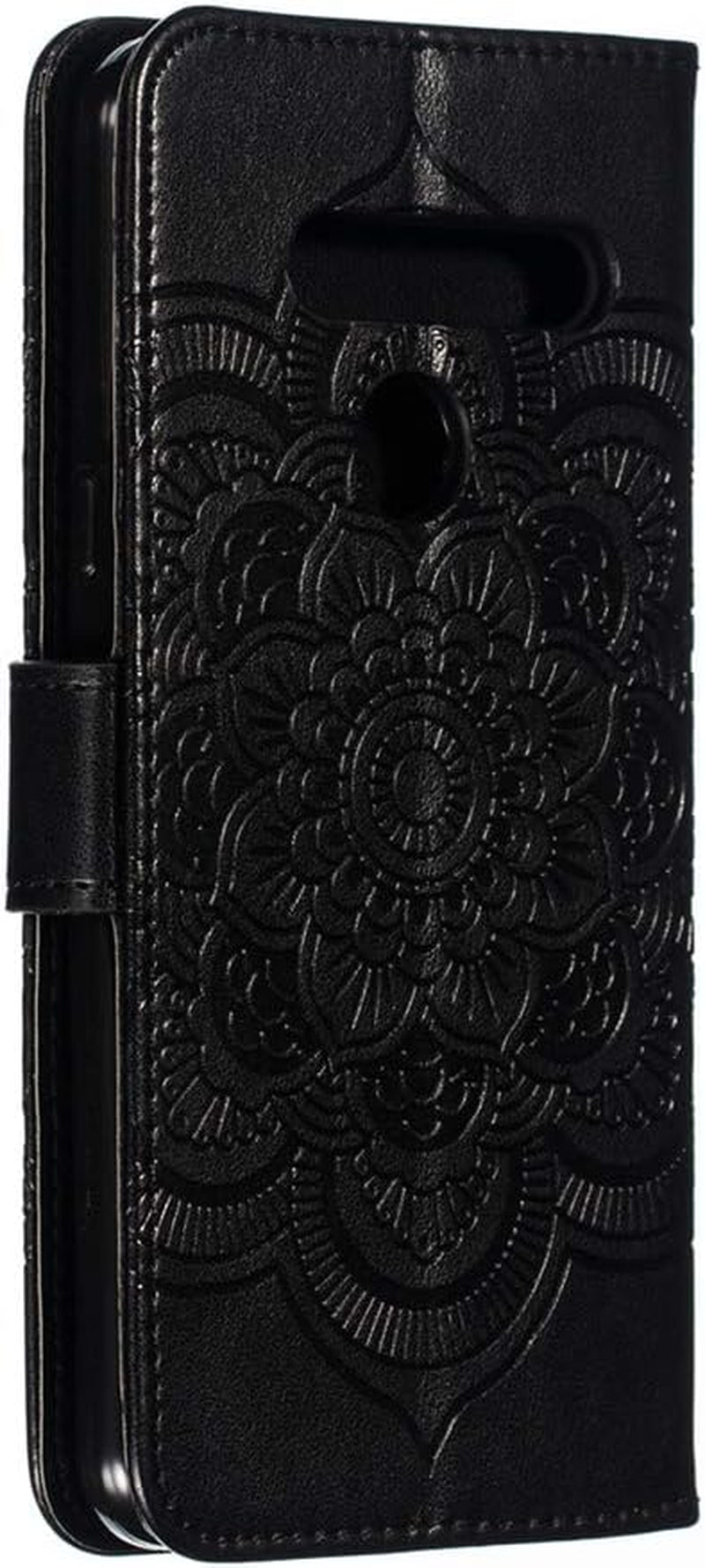 LEECOCO for LG G8 Thinq Case Mandala Embossing Luxury PU Leather Flip Notebook Wallet Bookstyle Magnetic Stand Card Slot Folio Bumper Protection Cover for LG G8 / G8S / G8 Thinq Mandala Black LD  LEECOCOO   
