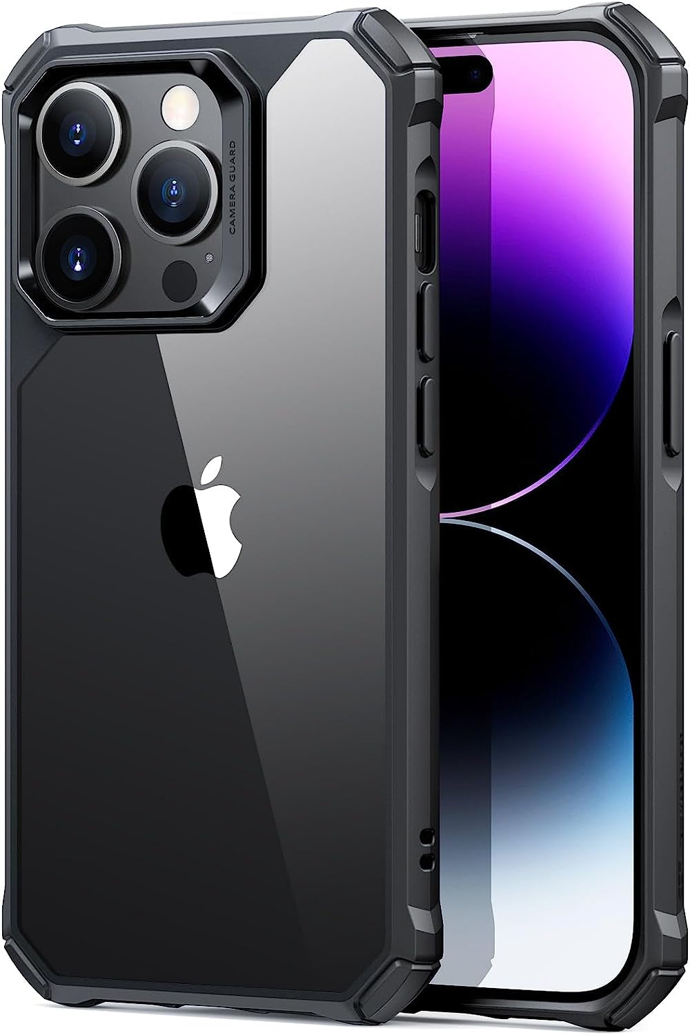 ESR for Iphone 14 Pro Case, Military-Grade Protection, Shockproof Air-Guard Corners, Yellowing-Resistant Acrylic Back, Phone Case for Iphone 14 Pro, Air Armor Case, Clear Black  Electronic Silk Road Corp   