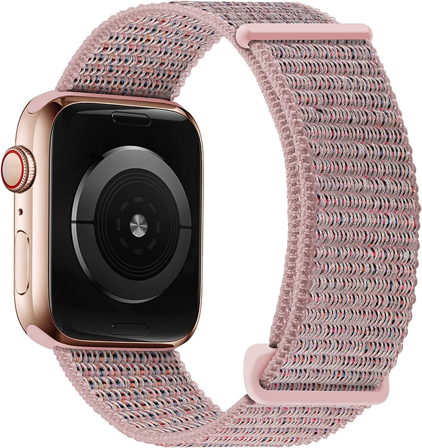 Oxwallen Sport Loop Nylon Band Compatible with Apple Watch 7/8 Ultra 49Mm 45Mm 42Mm 44Mm, Comfortable Braided Strap Women Men Competible for Iwatch SE & Series 7/8 6 5 4 3, Black  OXWALLEN Pink Sand 41/38/40MM 