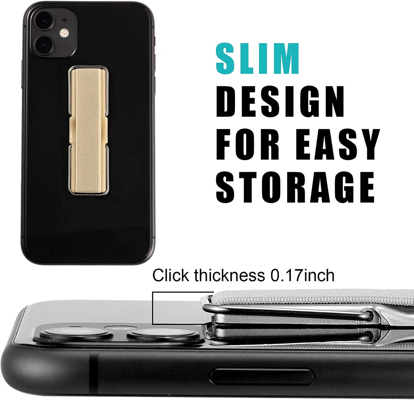 Weewooday 6 Pieces Finger Strap Phone Holders Phone Handle Grip Cell Phone Stand with Kickstand Elastic Phone Finger Holder for Cell Phone Case Small Tablets  Weewooday   