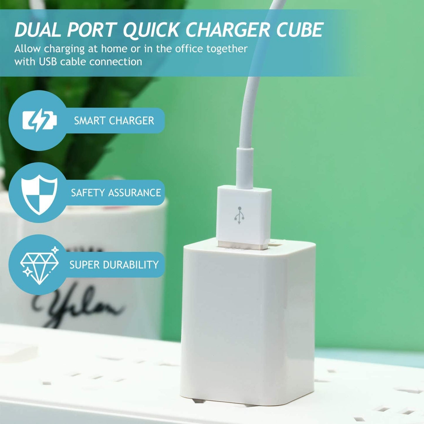 12 Pieces Dual Port USB Wall Charger USB Charger Adapter Quick Charger Cube 2.1A USB Charger Wall Plug Charging Block Replacement for Most Smartphones and Tablets (Multiple Colors)  Zhanmai   