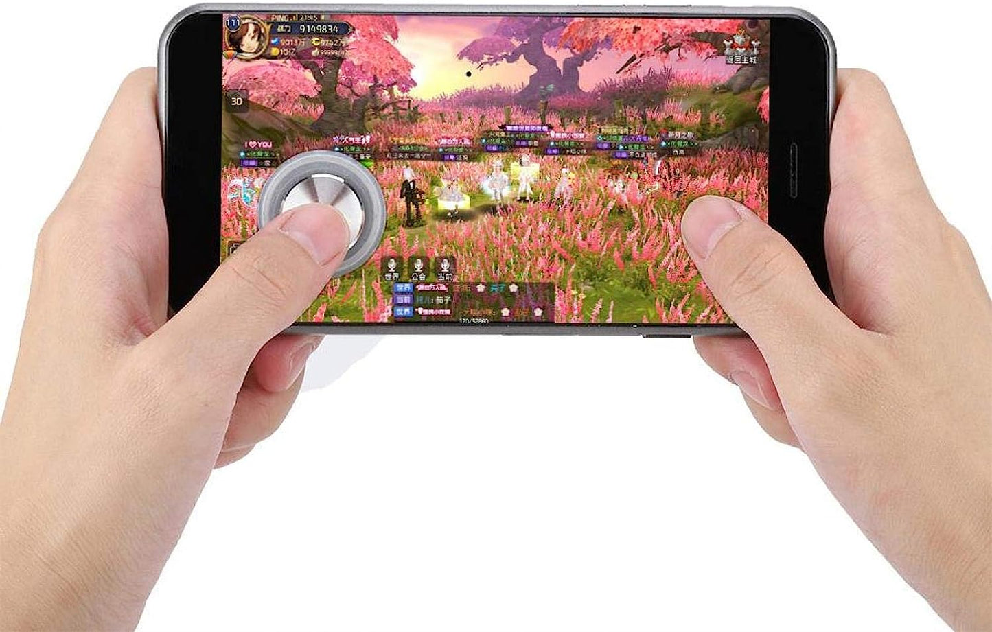 FOLOSAFENAR Transparent Joystick Auxiliary Button Game Auxiliary Button for Gaming Smart Phone Accessories C1 (Silver)  FOLOSAFENAR   