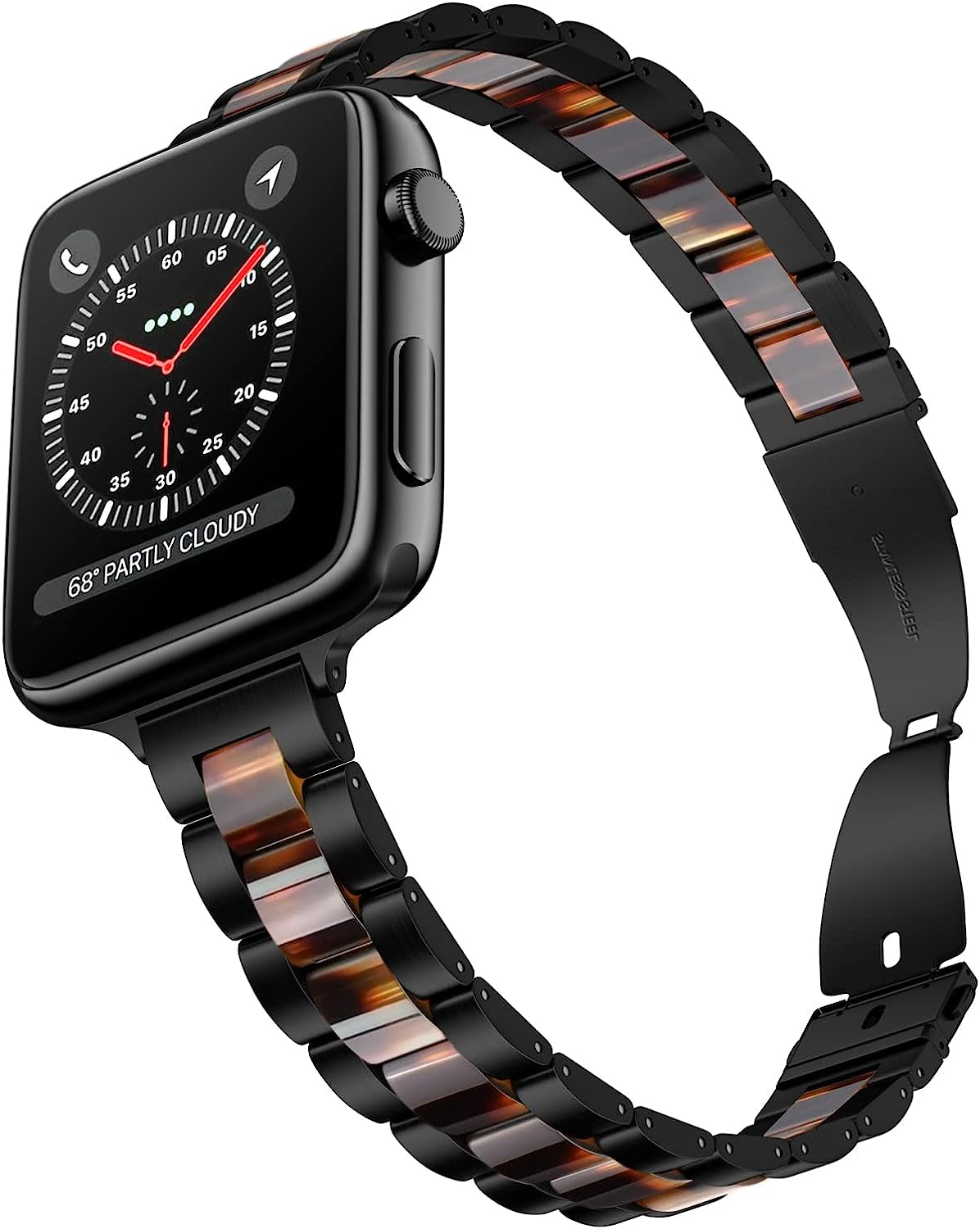 CINORS Metal Band Compatible with Apple Iwatch 38Mm 40Mm 42Mm 44Mm Women Replacement Stainless Steel Bands for Series 5 4 3 2 1  CINORS Black and Tortoise 38 40 41mm SLIM 