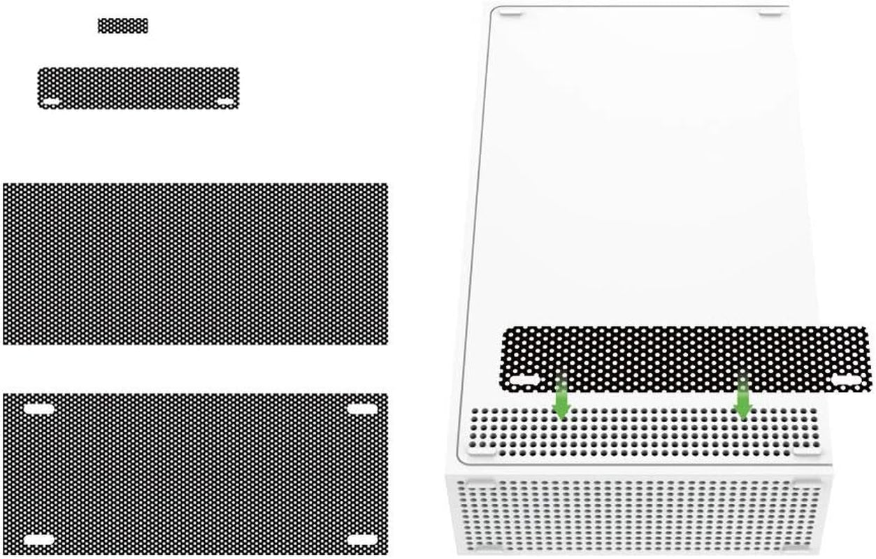 GOTRUTH Series S 7 Silicone Dust Plugs and 4 PVC Meshs Set,Usb HDMI LAN Power Cd-Driver Interface Anti-Dust Cover Dustproof Plug for Xbox Series S Console Accessories-11Pcs (Xbox Series S, Black 2)  wds   